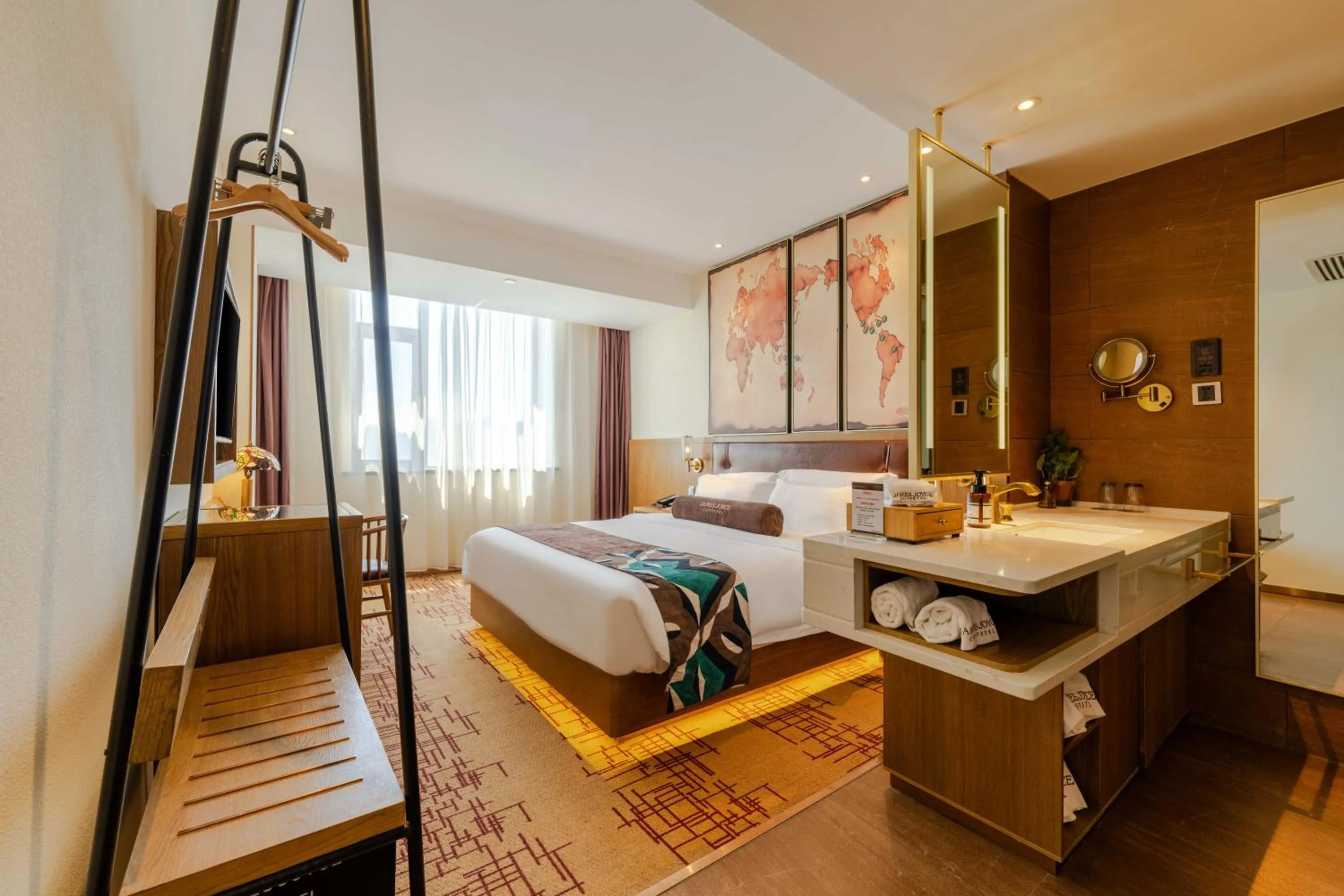 Bed in James Joyce Coffetel Beijing Yizhuang Development Zone Yicheng Times Square