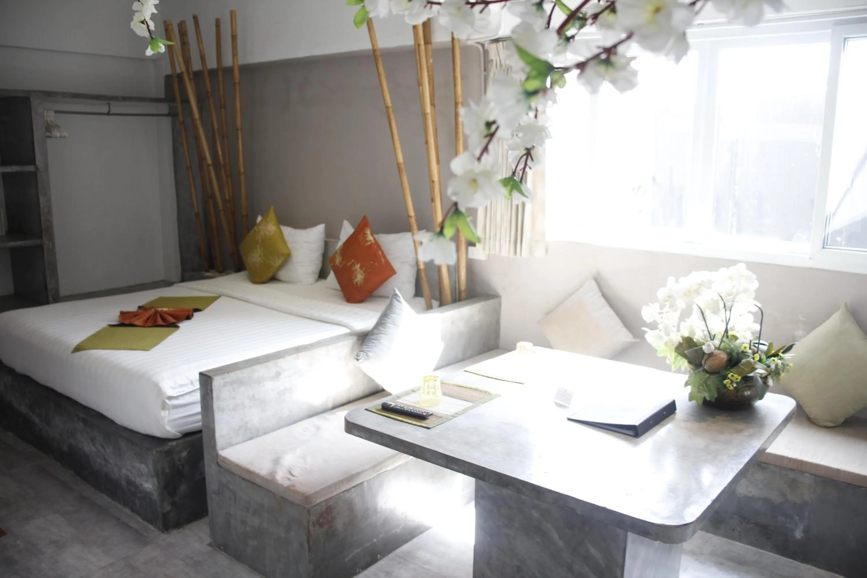 Living room, Bed in Samui Beach Residence Hotel