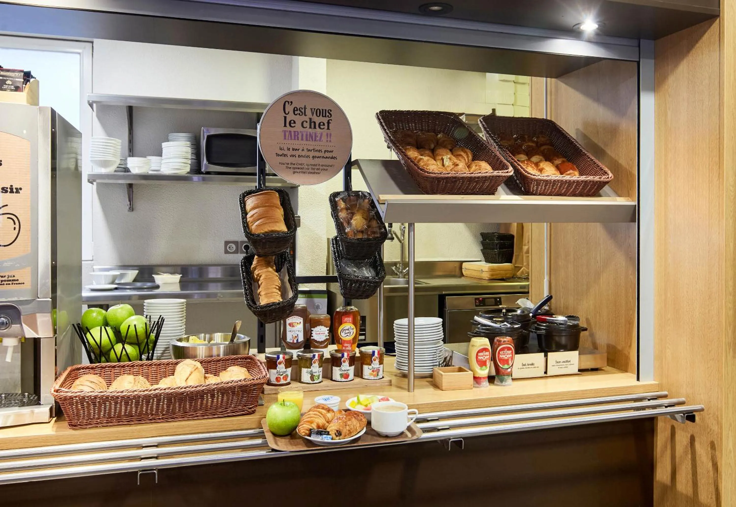 Buffet breakfast in B&B HOTEL Paris Le Bourget