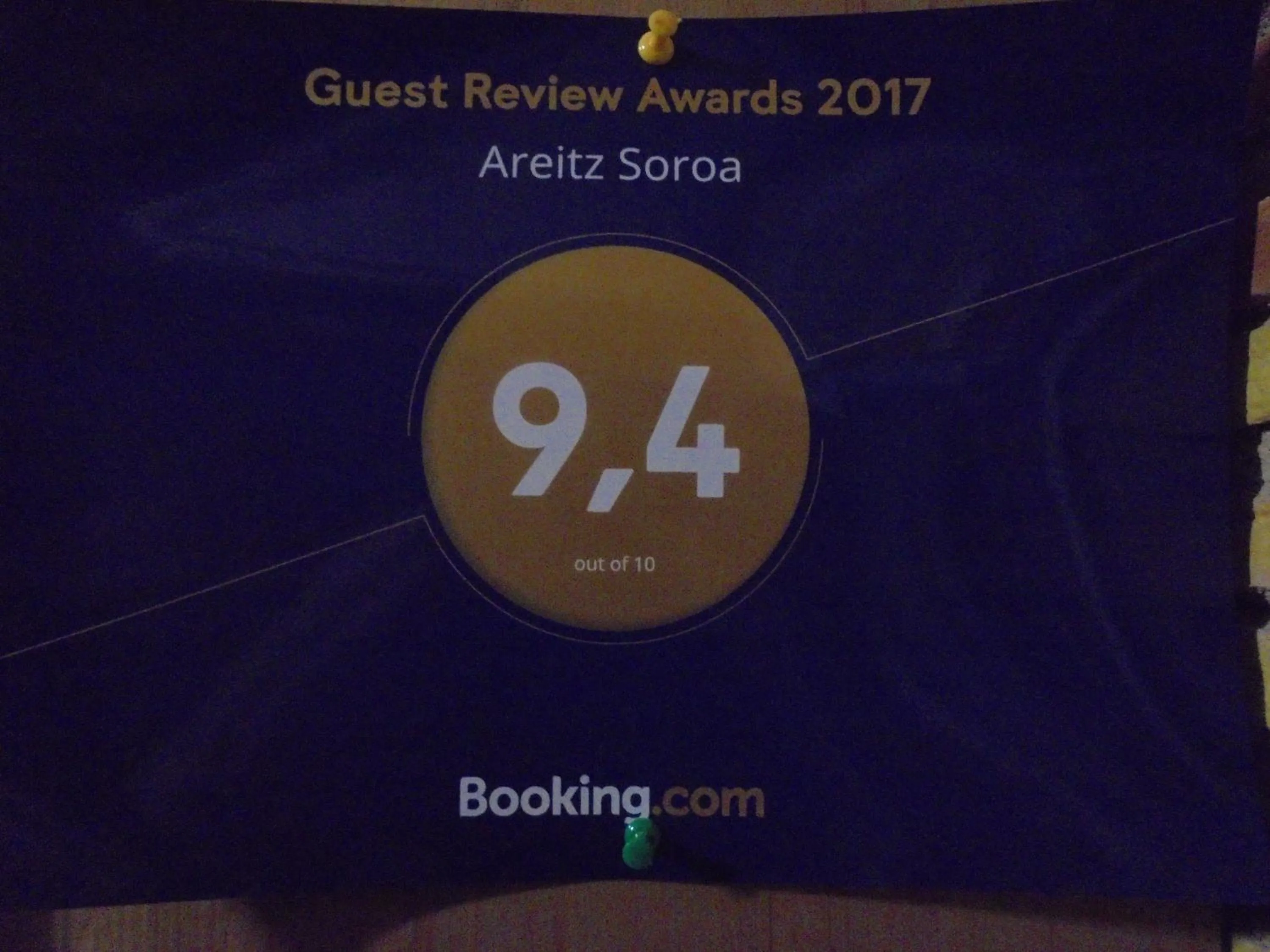 Certificate/Award in Albergue Areitz Soroa