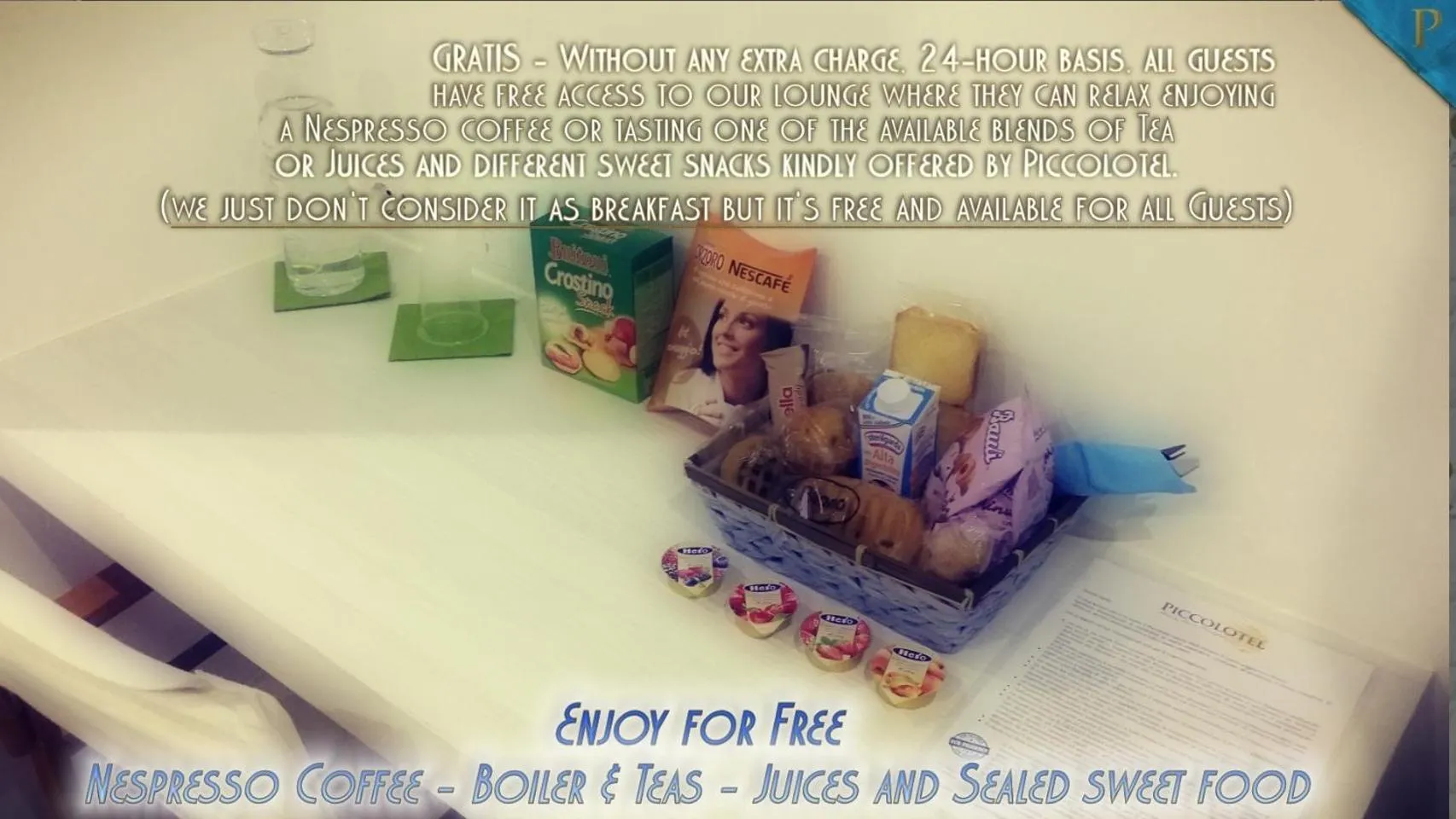 Food and drinks in Piccolotel