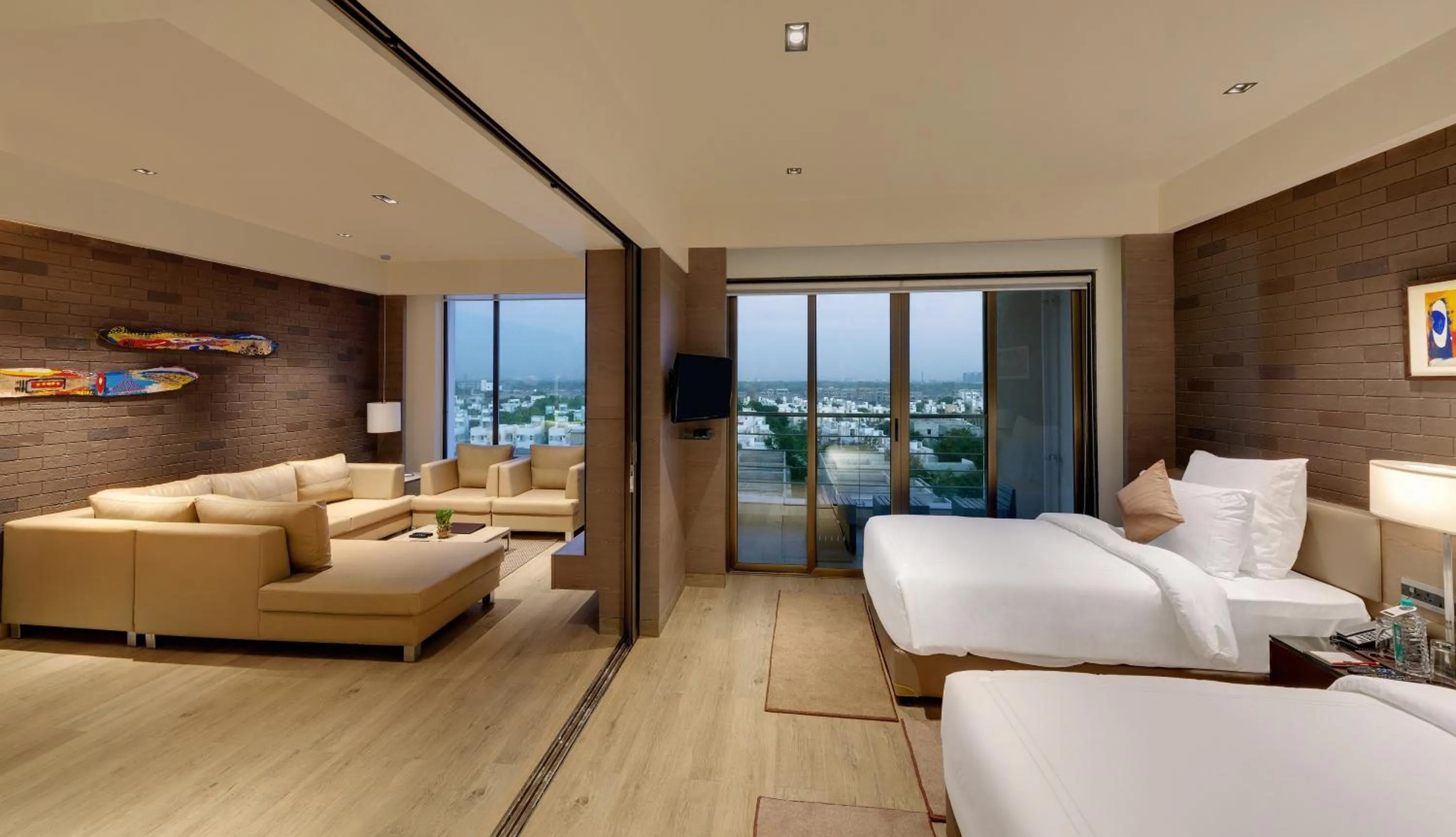 Bed in Wyndham Ahmedabad Shela