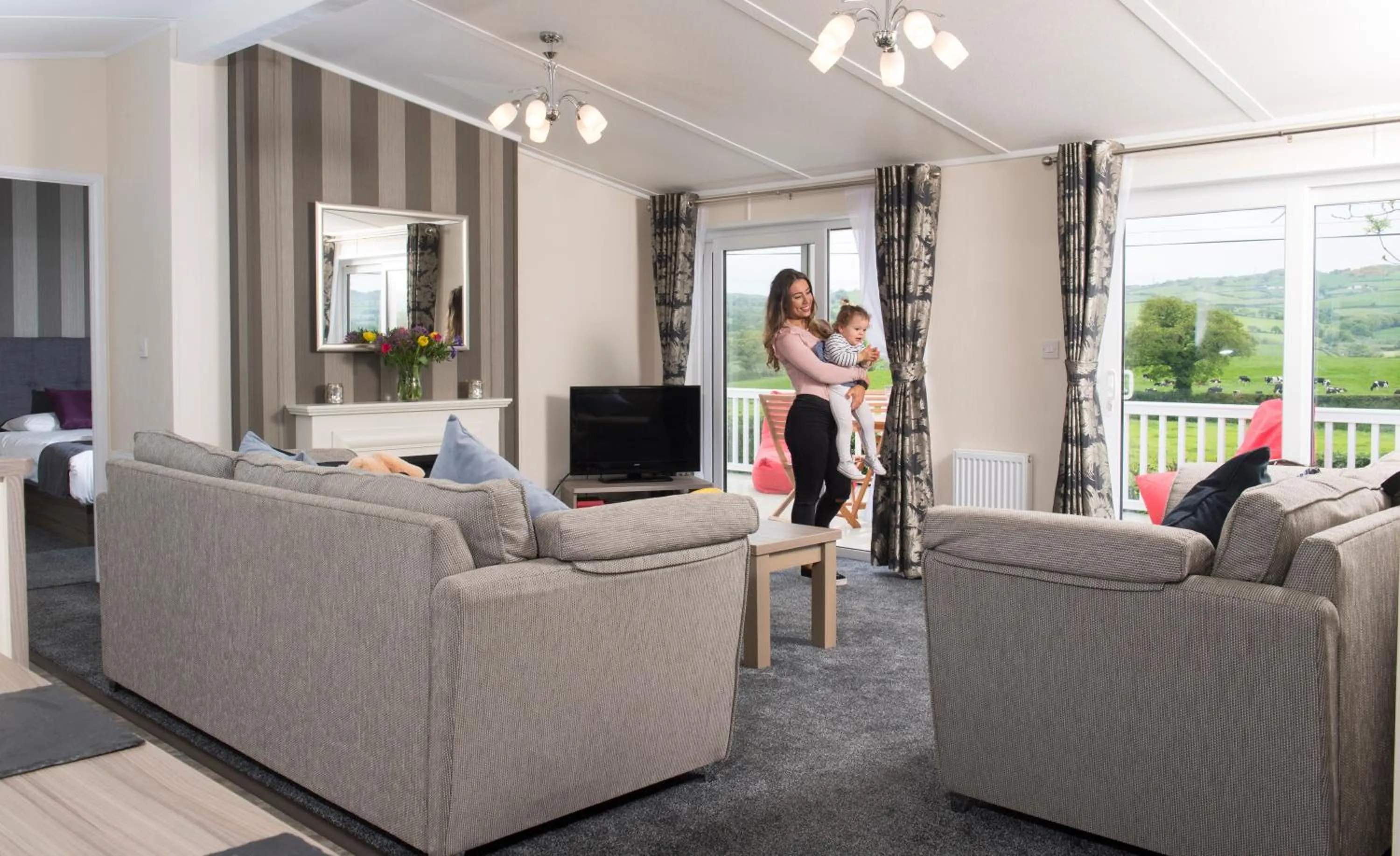 People in Tan Rallt Holiday Park & Spa