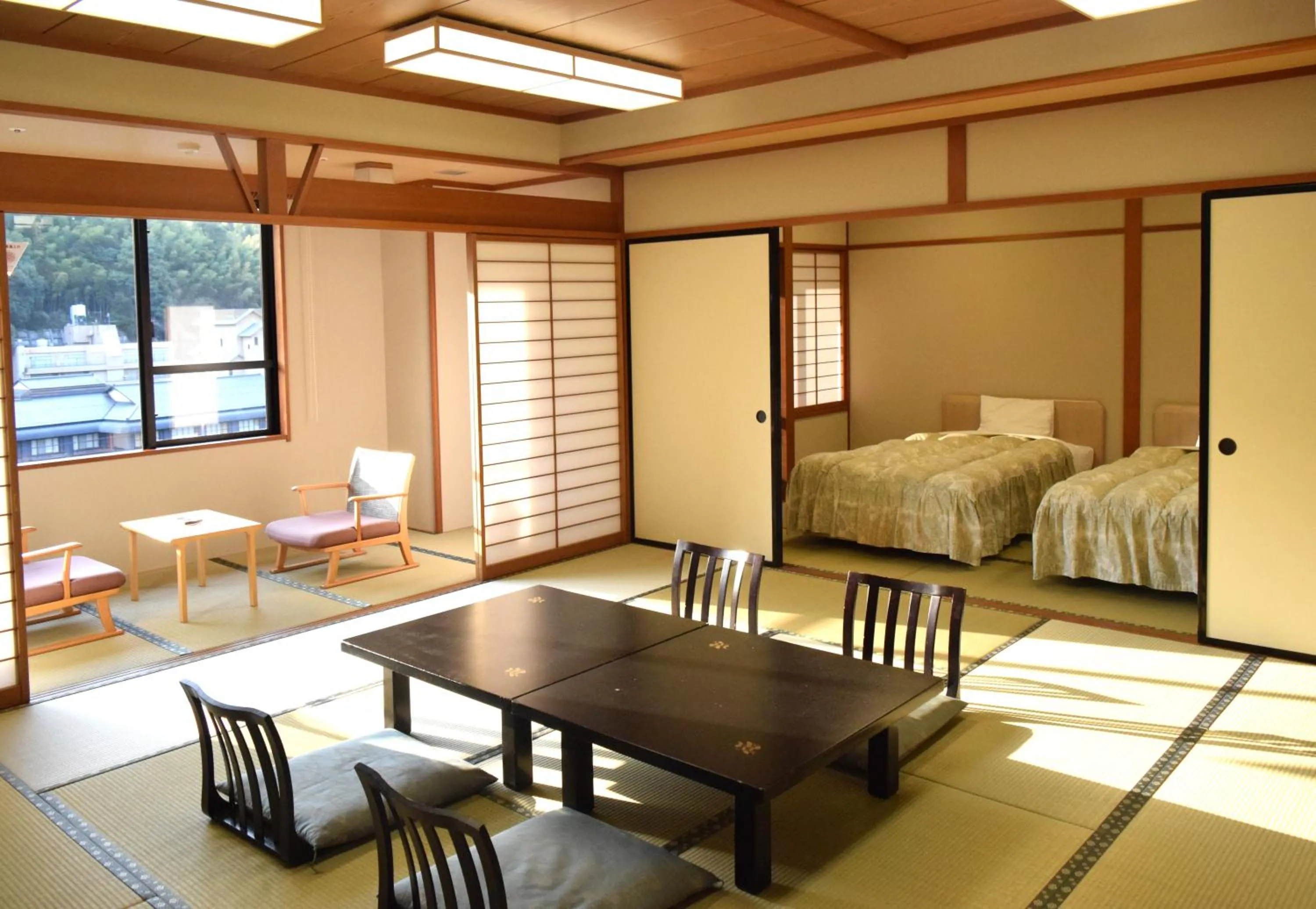 Bed in Hotel Gyokusen