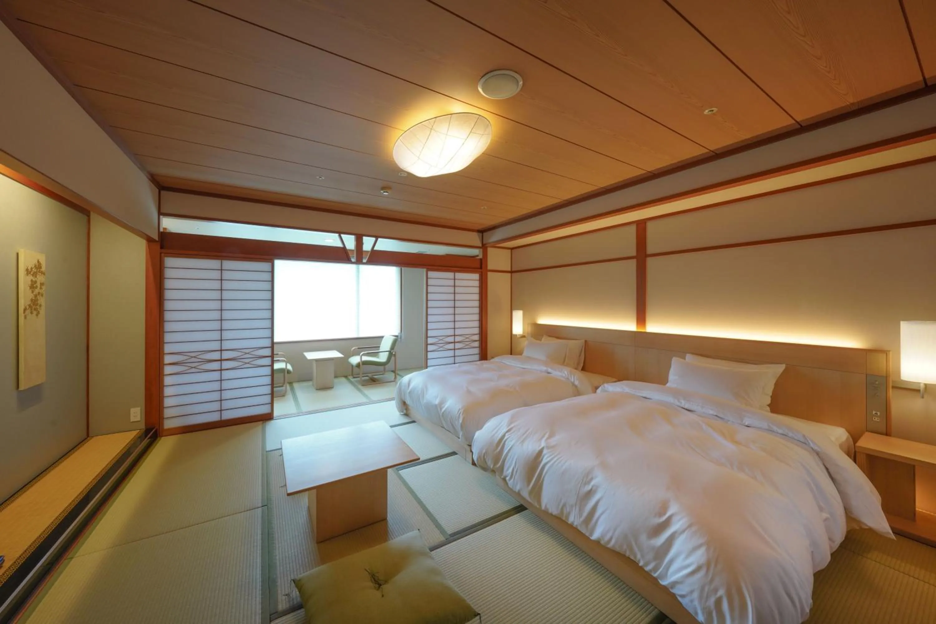 Bed in Hotel Gyokusen