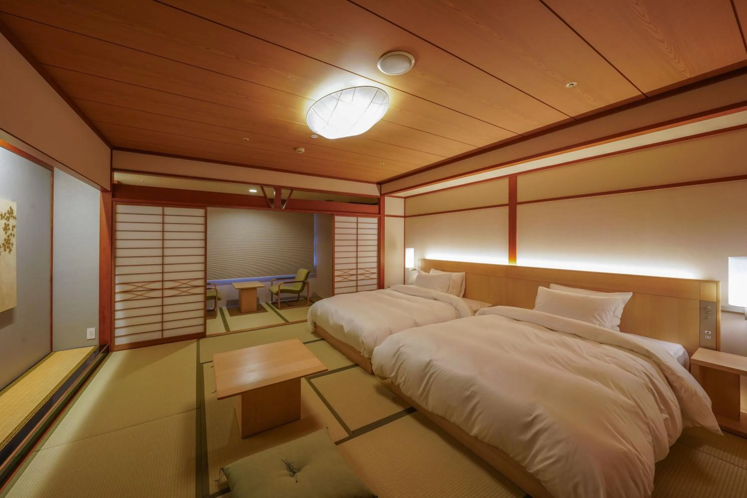 Bed in Hotel Gyokusen