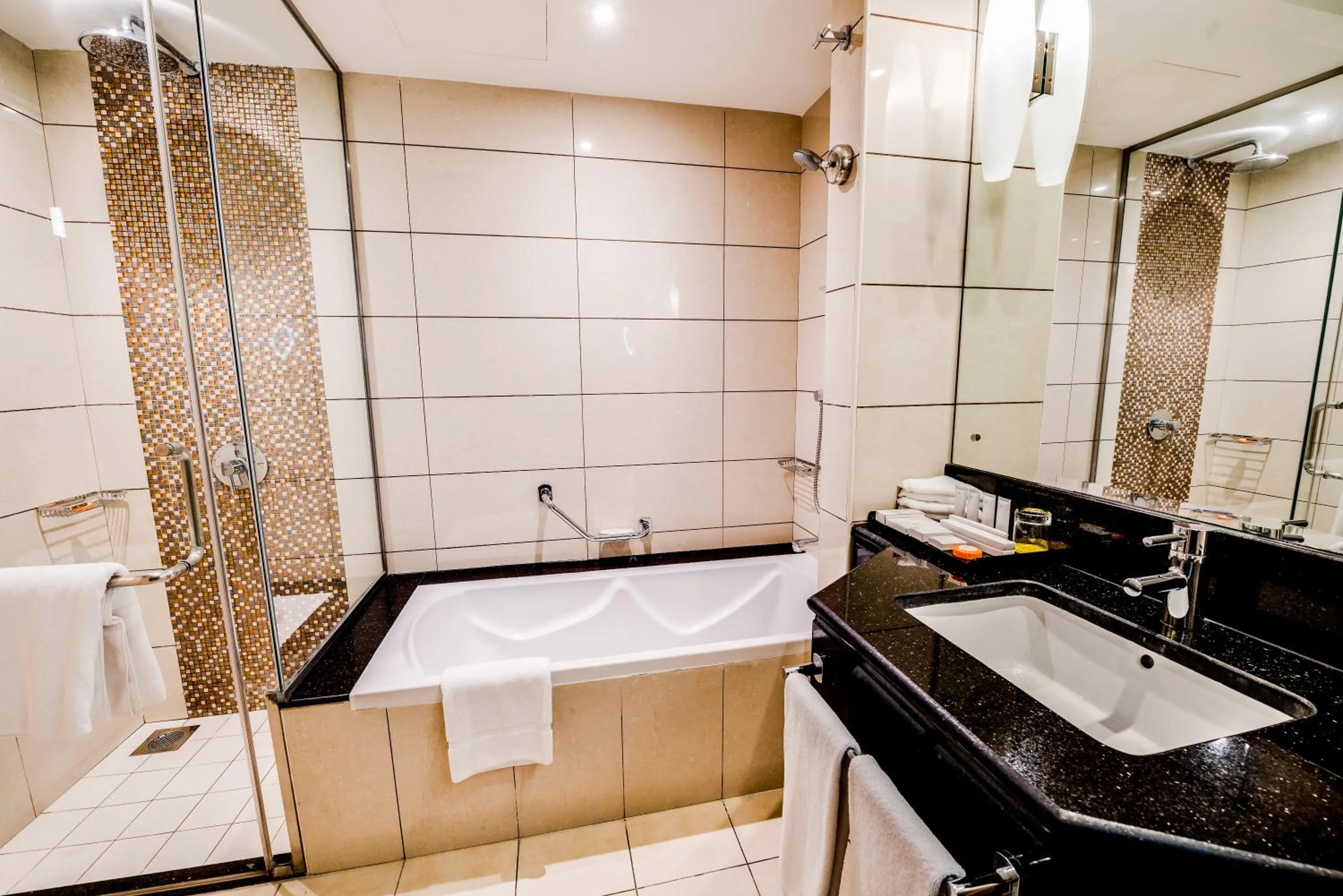 Bathroom in Golden Tulip Downtown Abu Dhabi