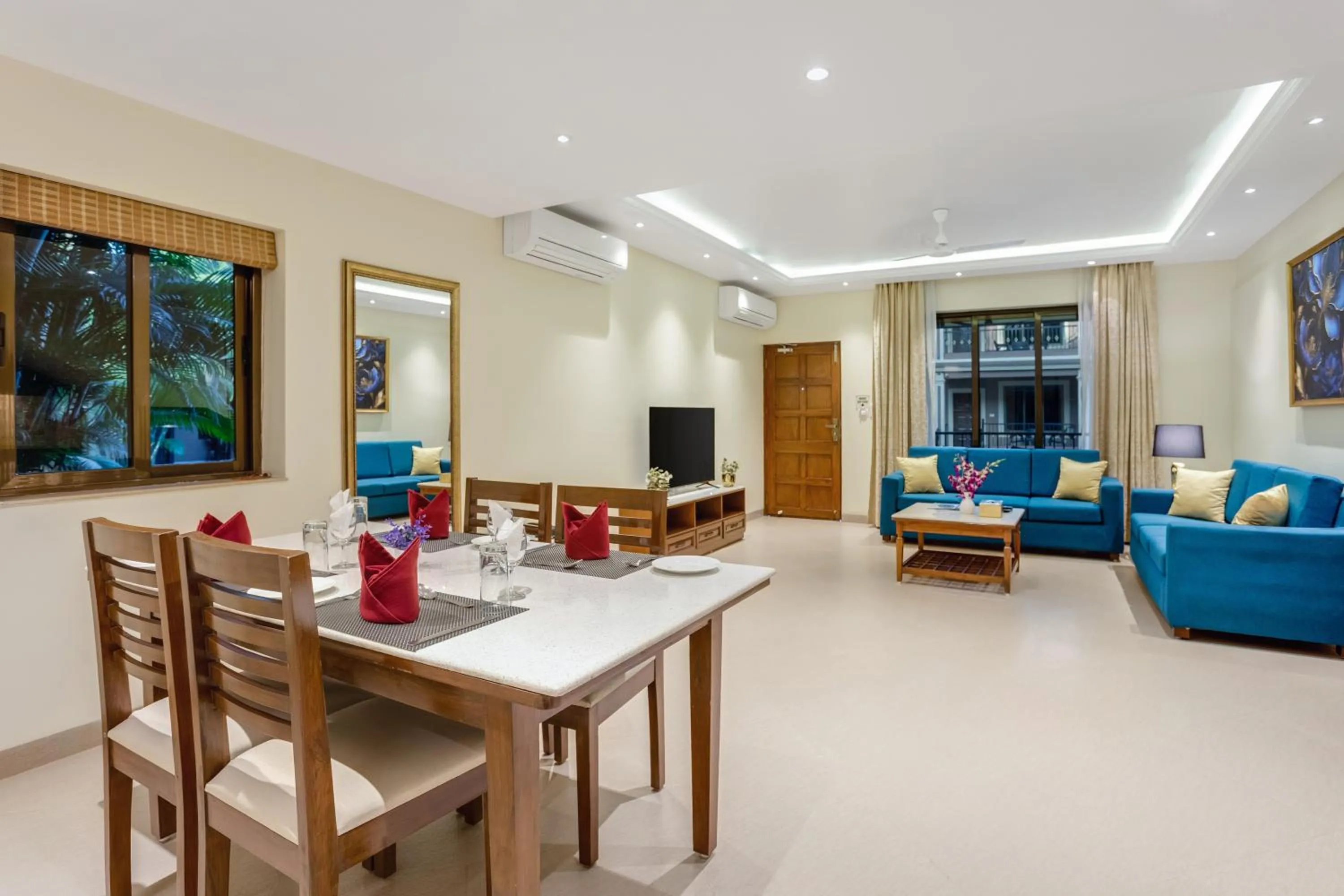 Dining area in Seashell Suites and Villas- Candolim Goa