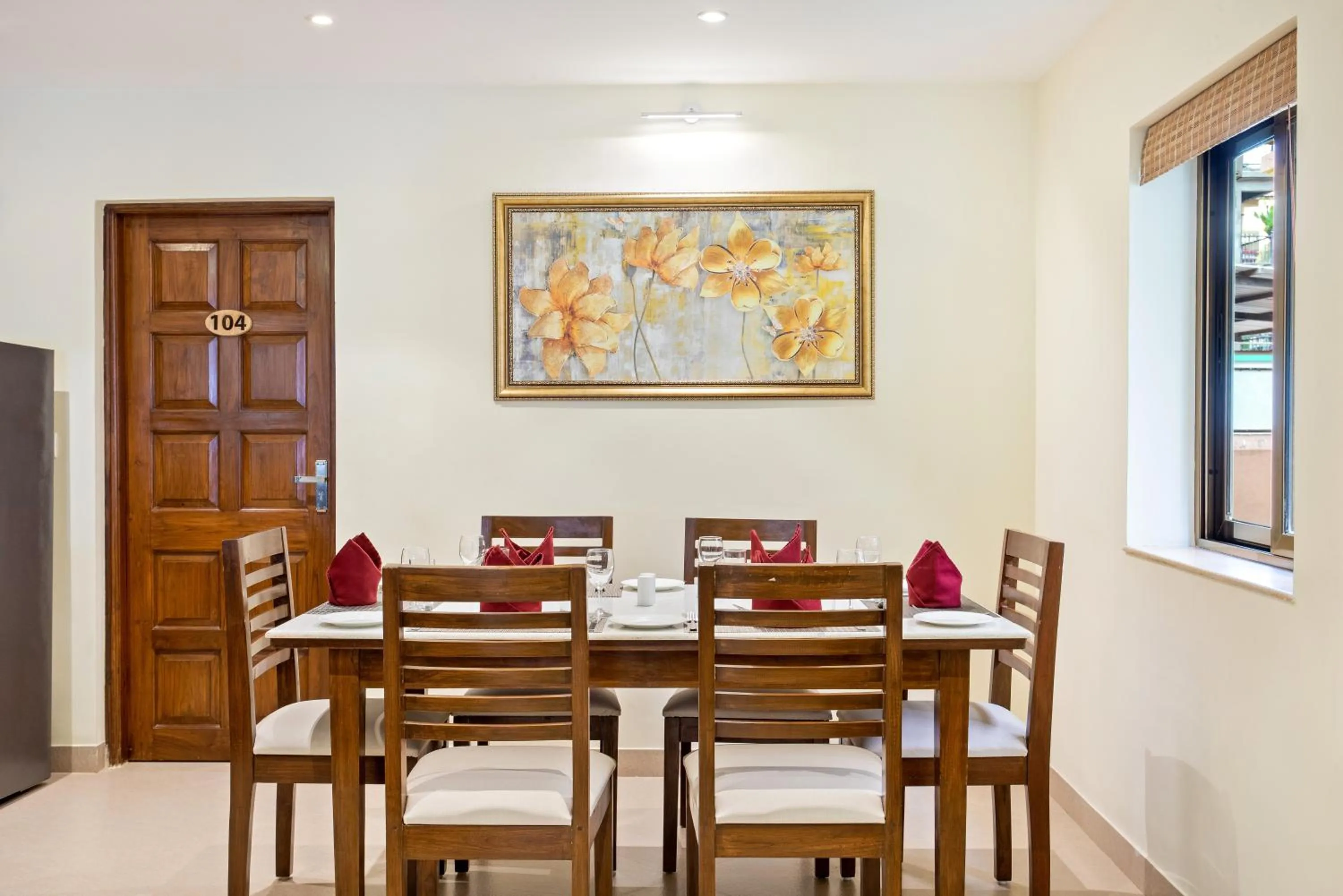 Dining area in Seashell Suites and Villas- Candolim Goa