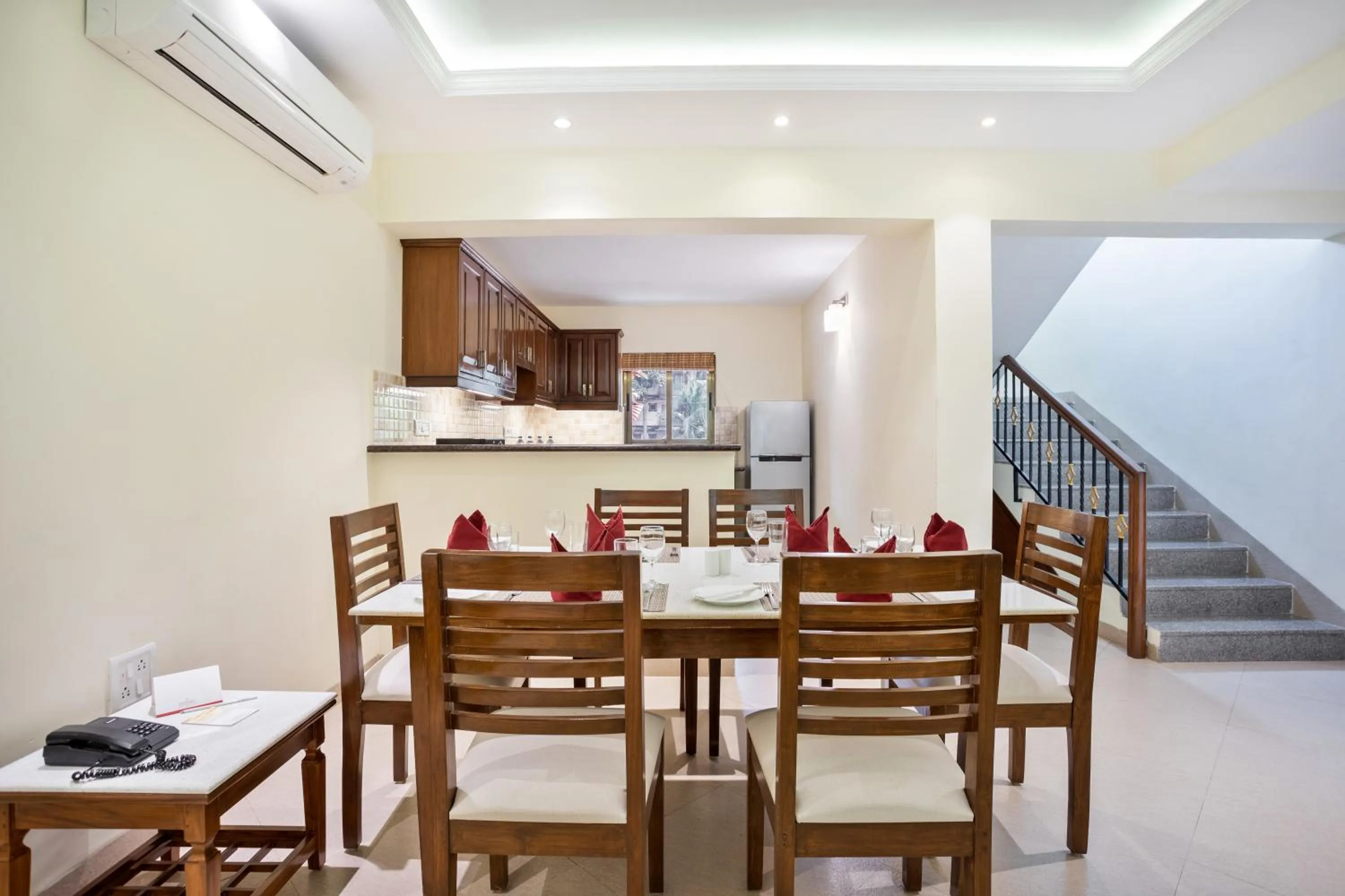 Dining area in Seashell Suites and Villas- Candolim Goa