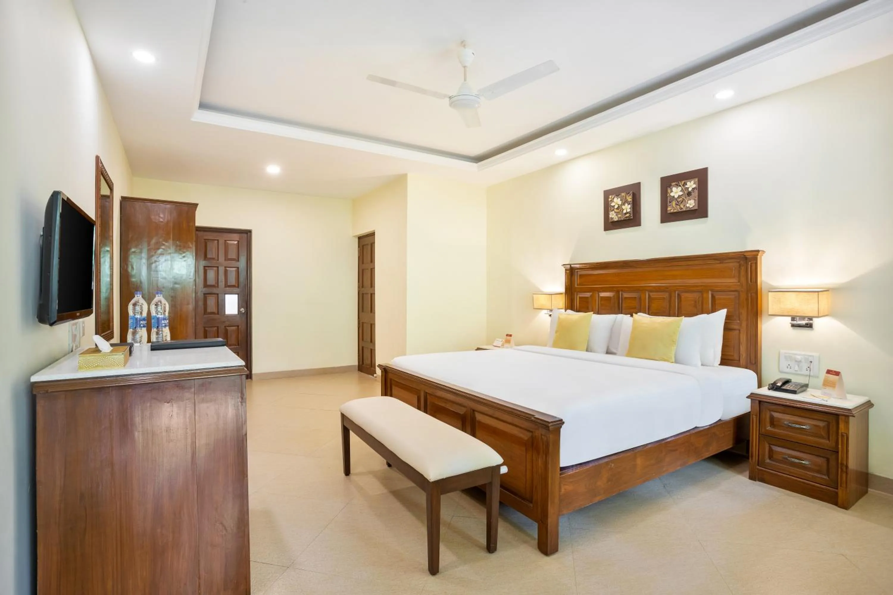 Bedroom, Bed in Seashell Suites and Villas- Candolim Goa