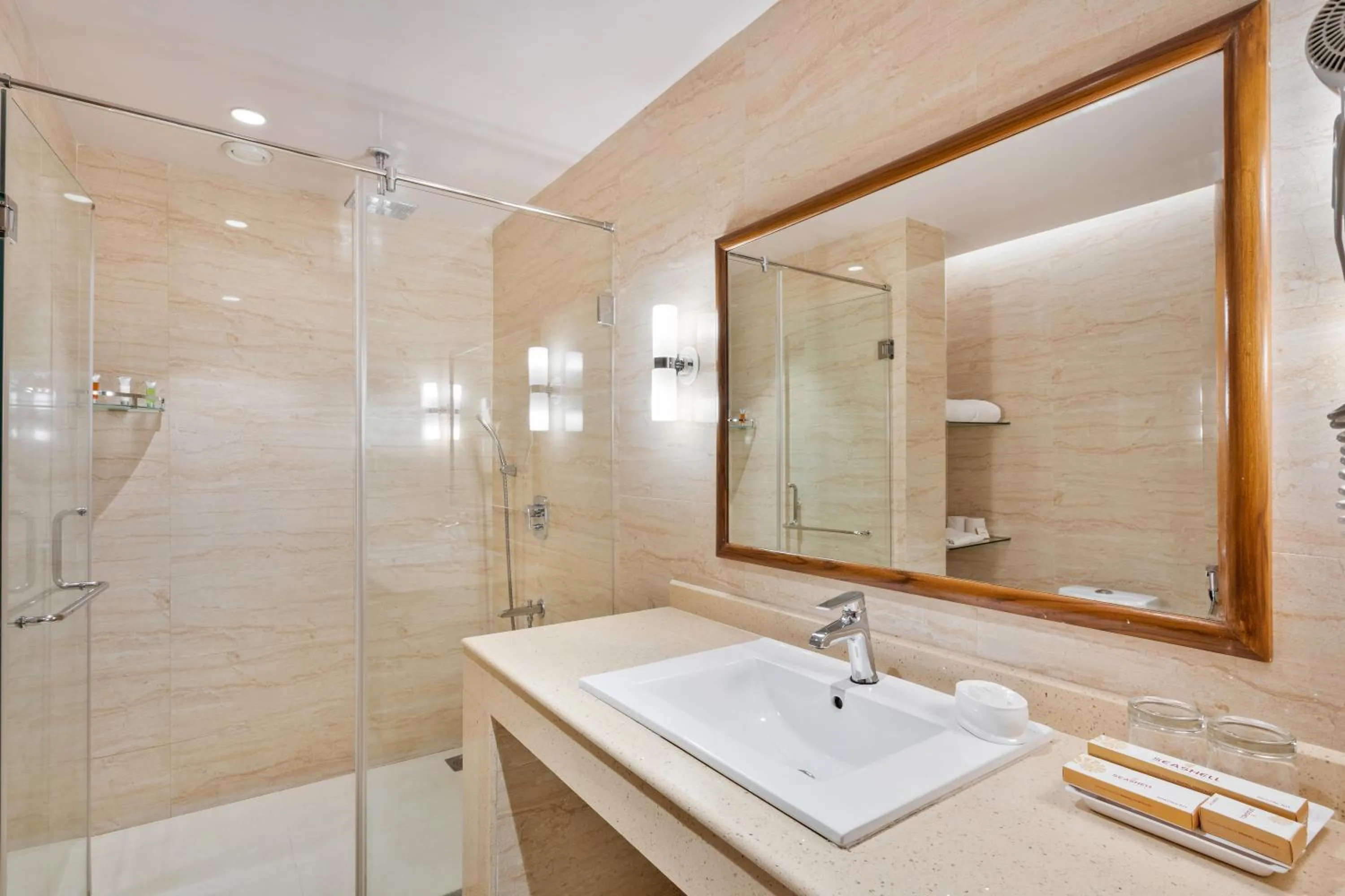 Shower in Seashell Suites and Villas- Candolim Goa