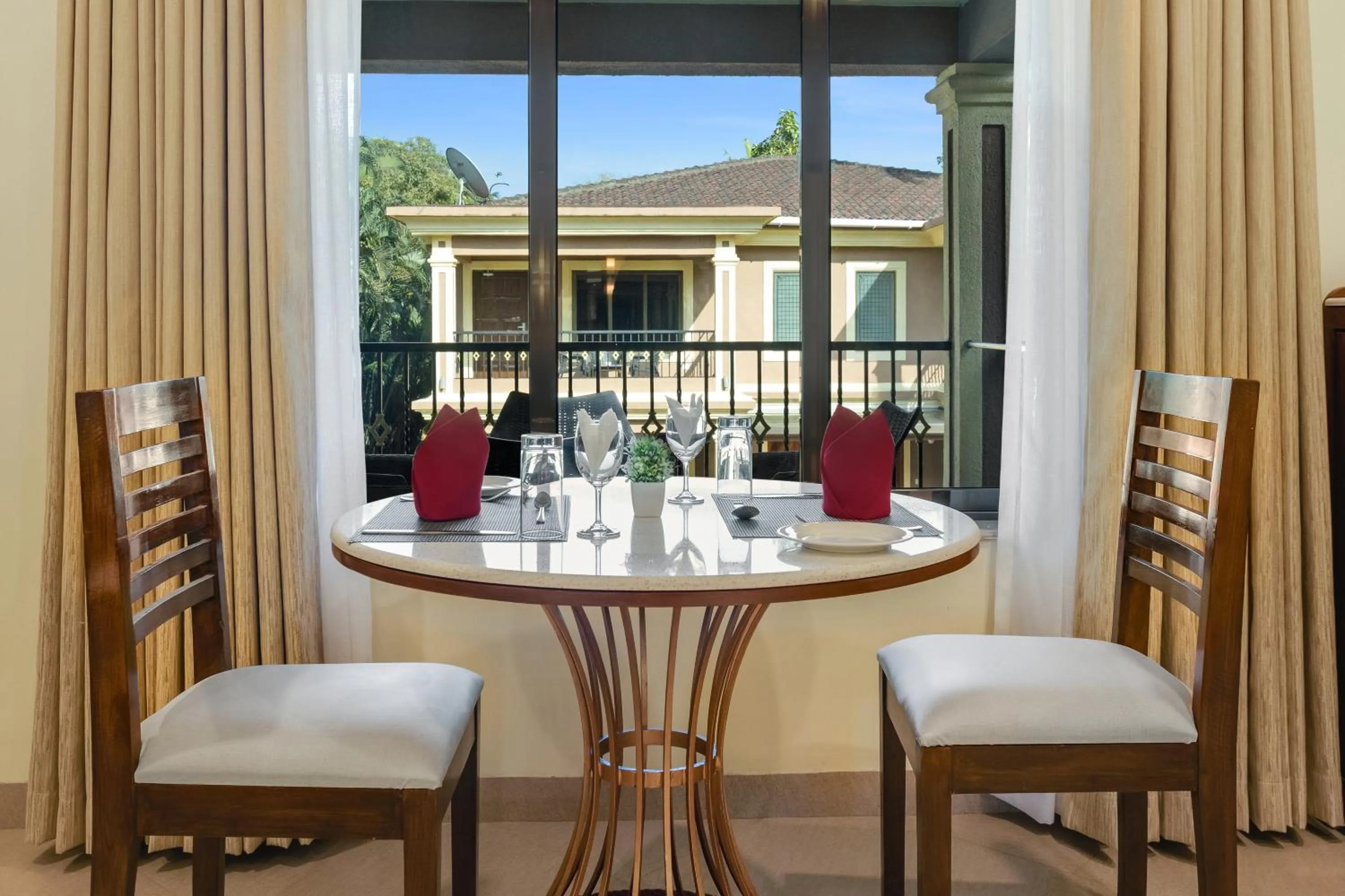 Dining area in Seashell Suites and Villas- Candolim Goa