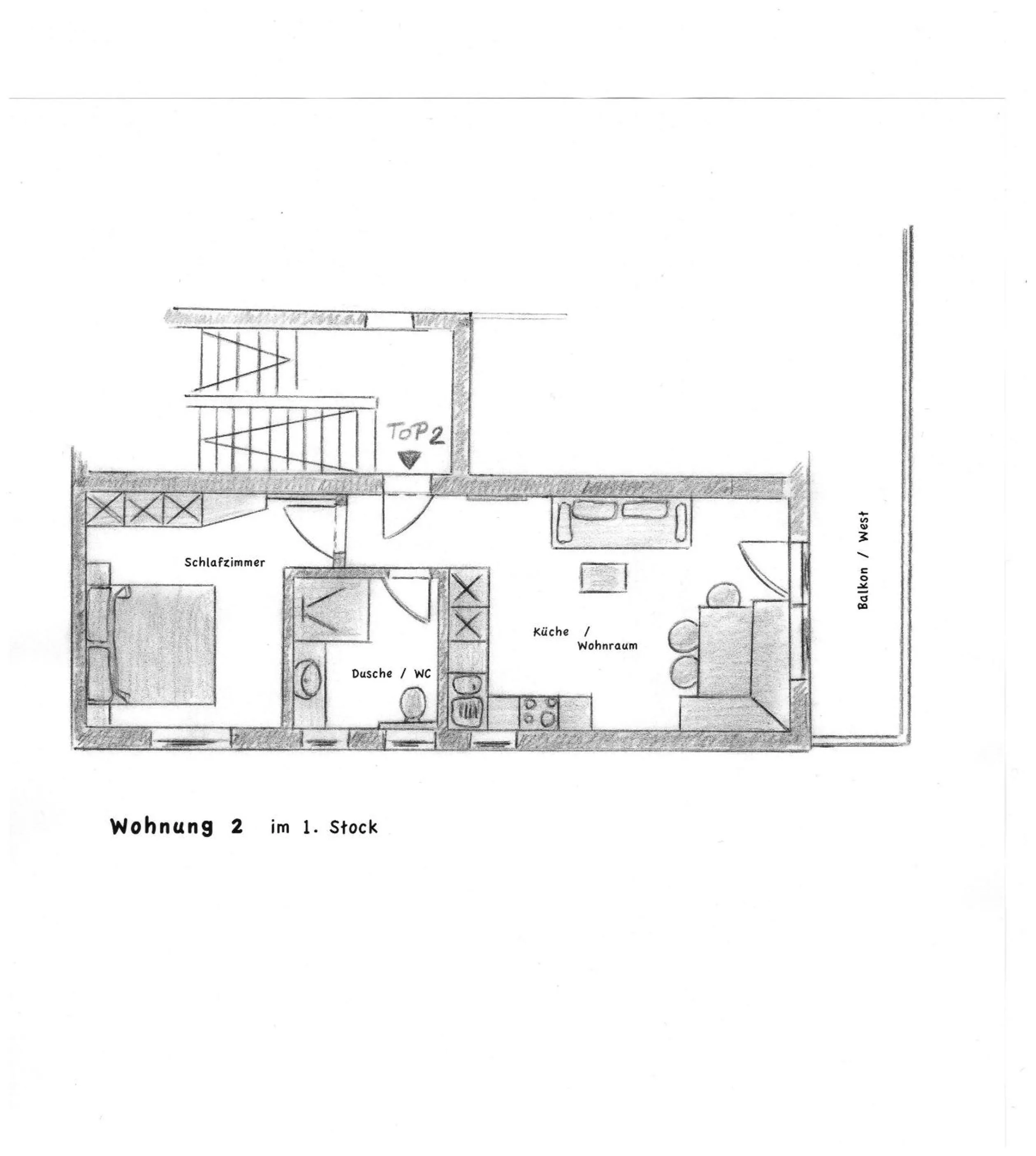 Floor plan in Ferienwohnungen Bailom