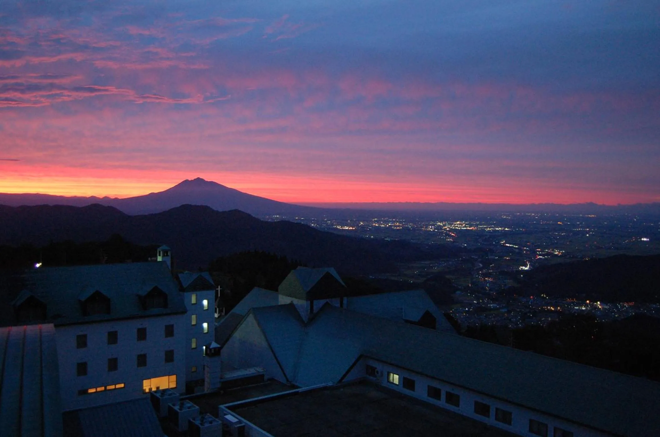 Sunset in Aomori Winery Hotel