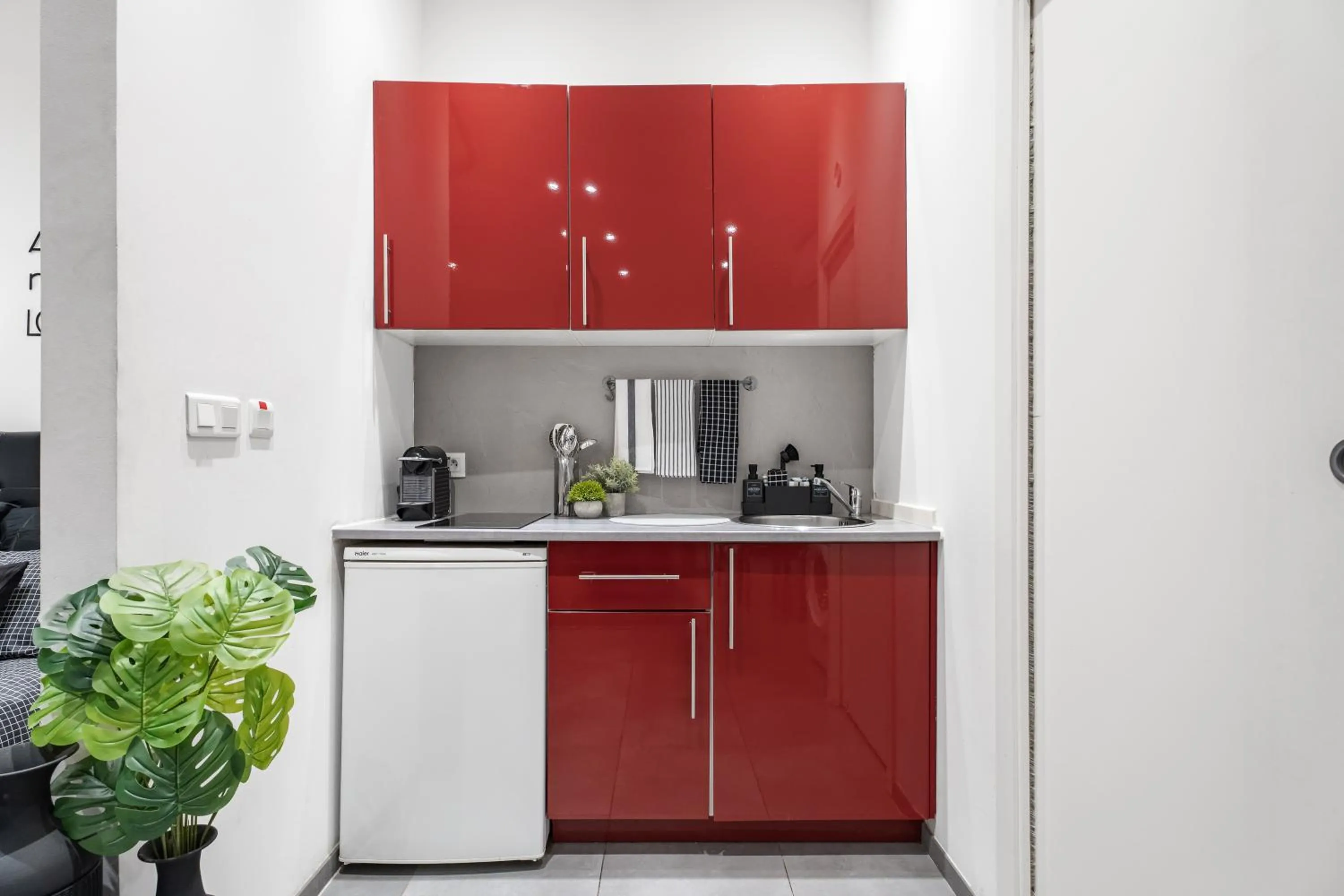 Kitchen or kitchenette in Nice Renting - GALLO - New Modern Loft Old Town Massena