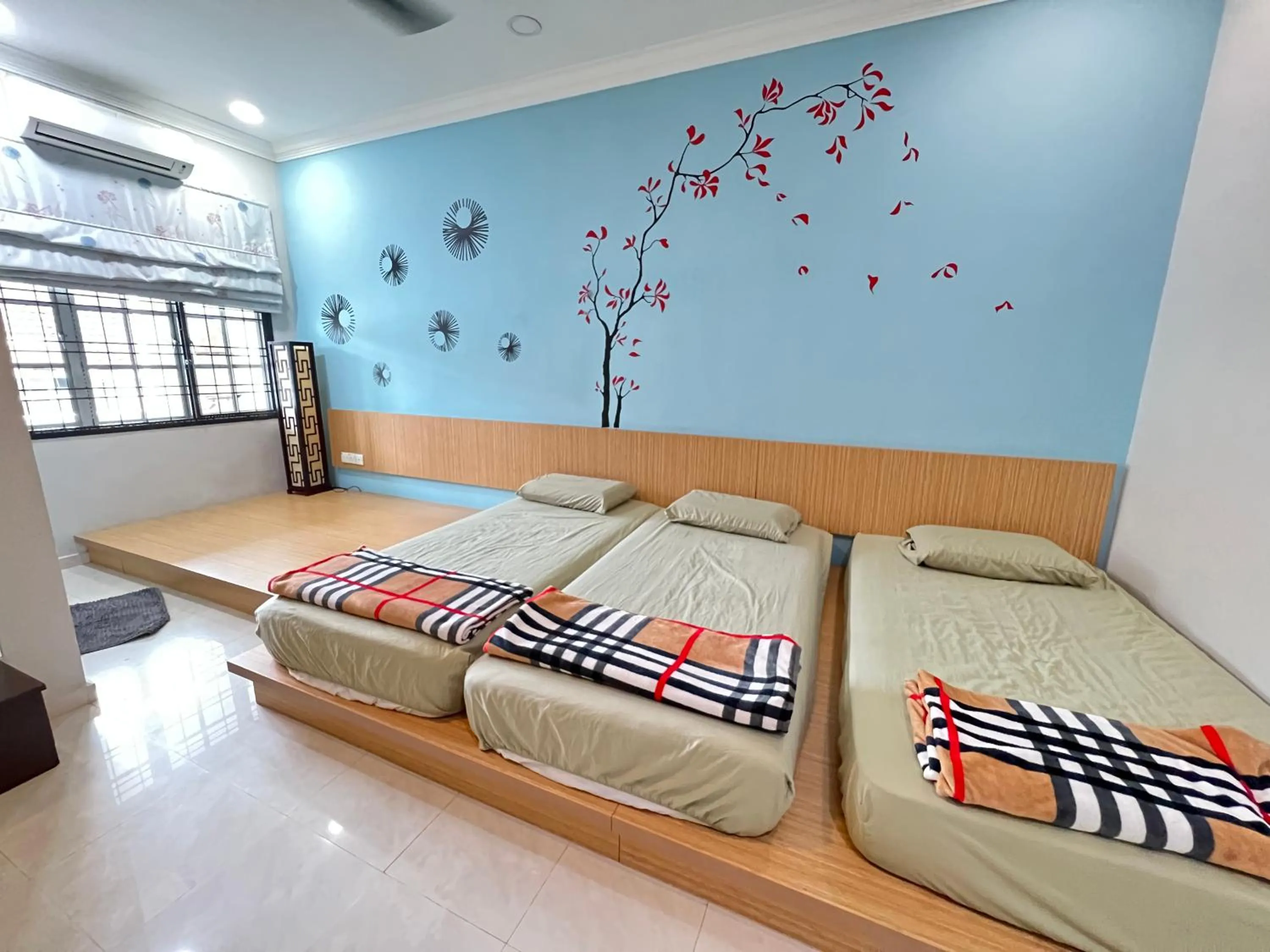 Bed in Jiaxin Homestay - Desa Terbau 家馨民宿