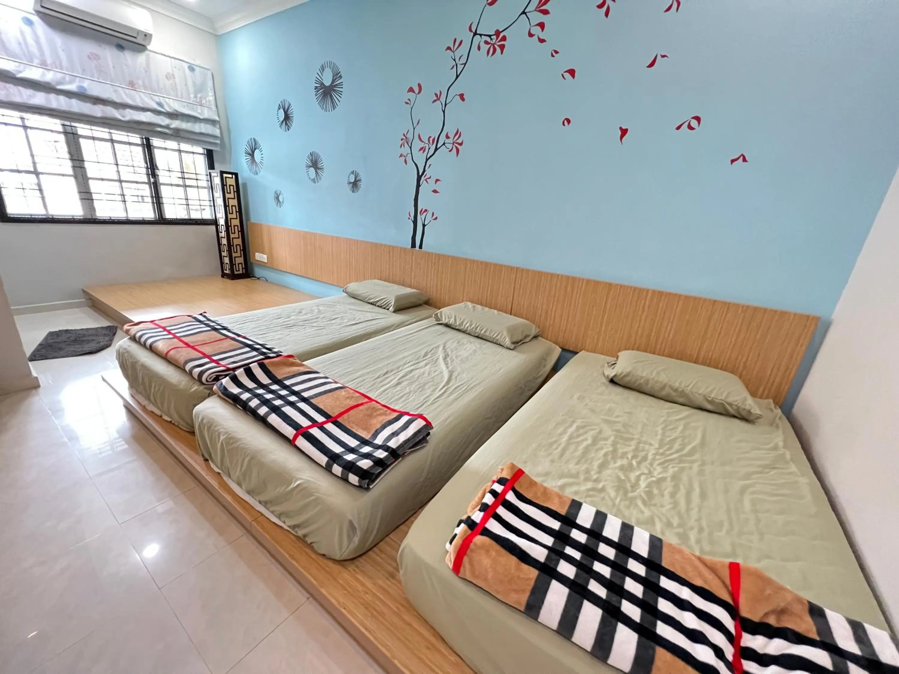 Bed in Jiaxin Homestay - Desa Terbau 家馨民宿