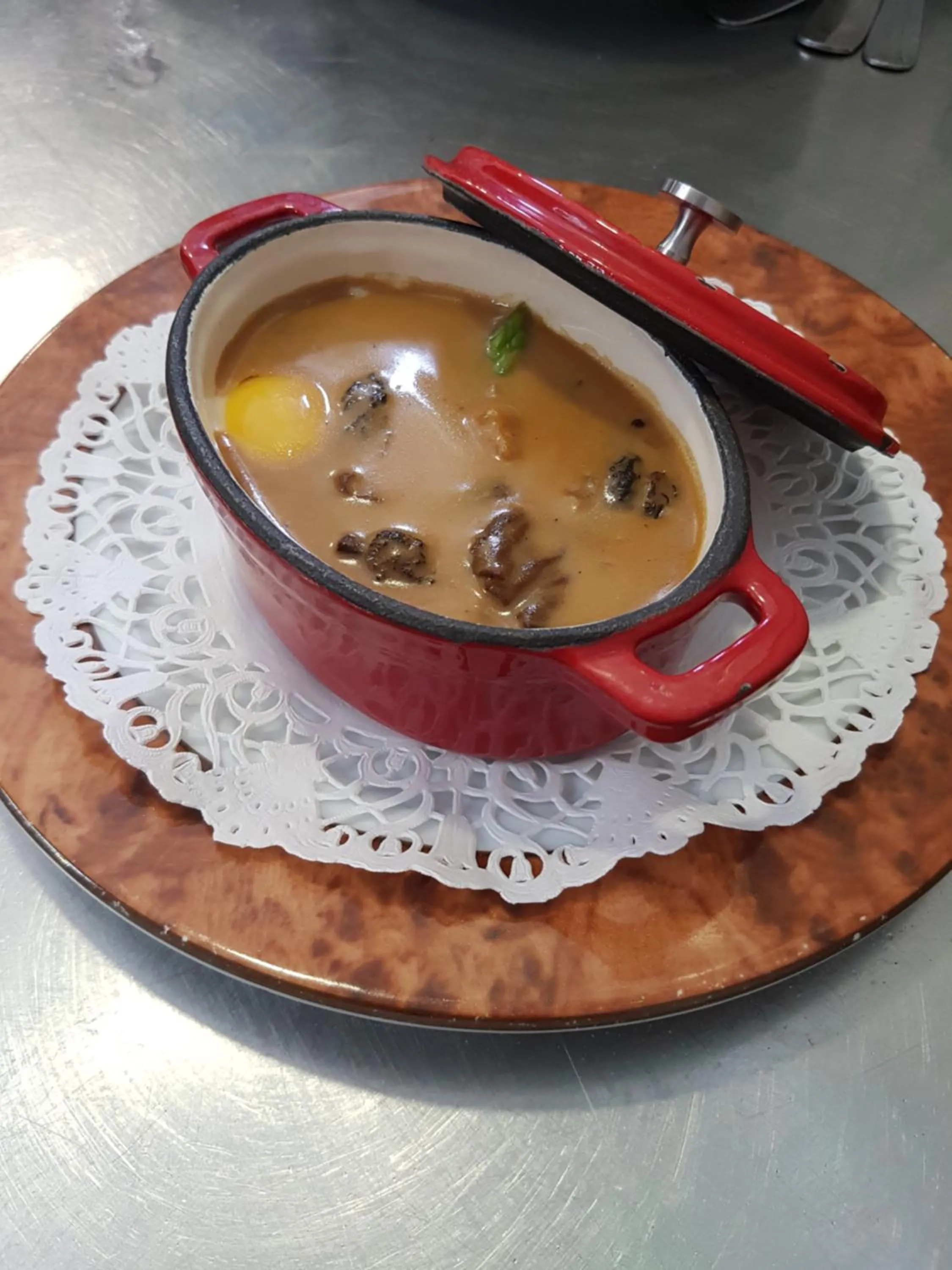 Food close-up in Logis SPA Hotel Restaurant De La Poste