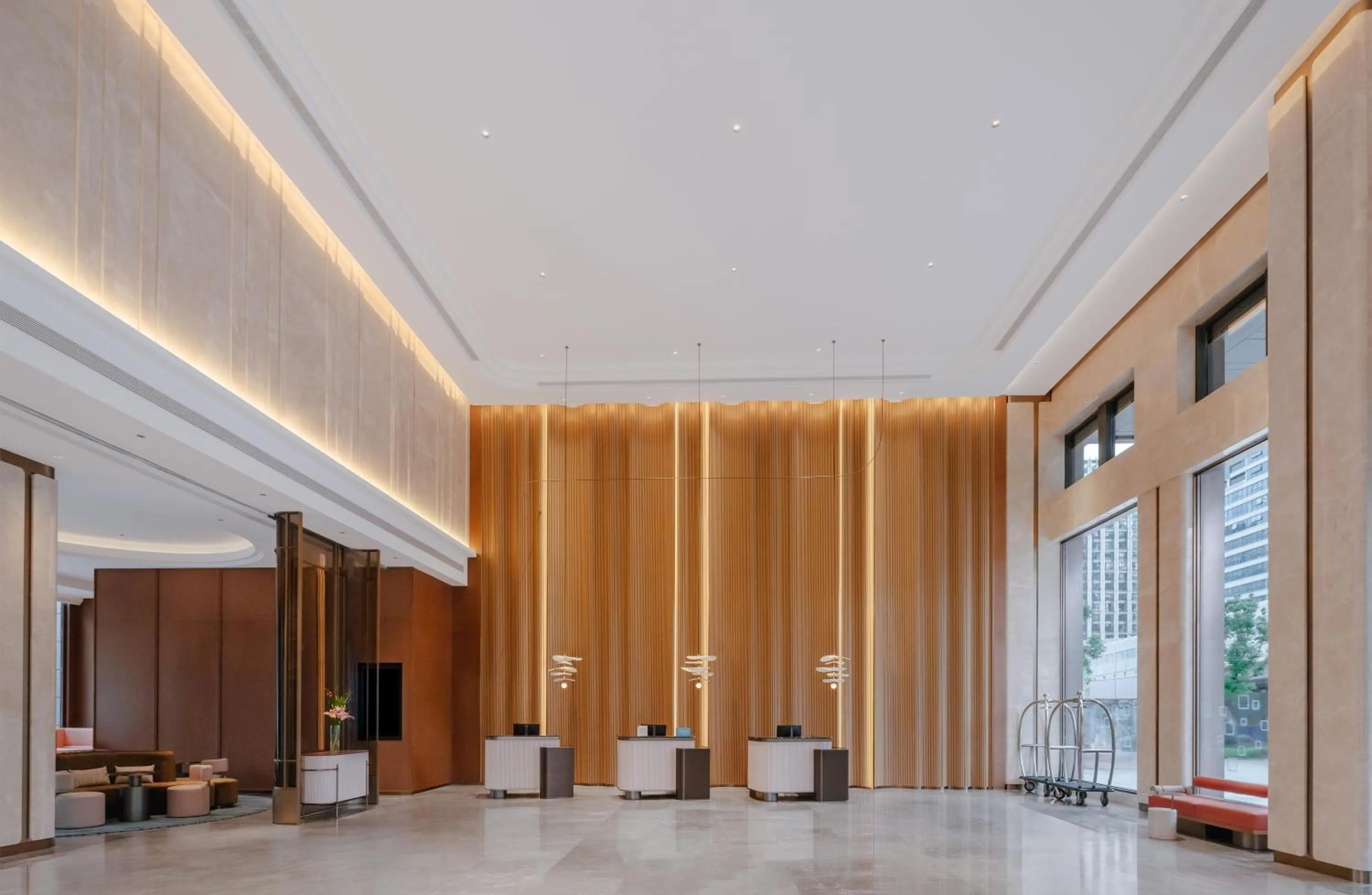 Lobby or reception in Hilton Garden Inn Chengdu East Railway Station