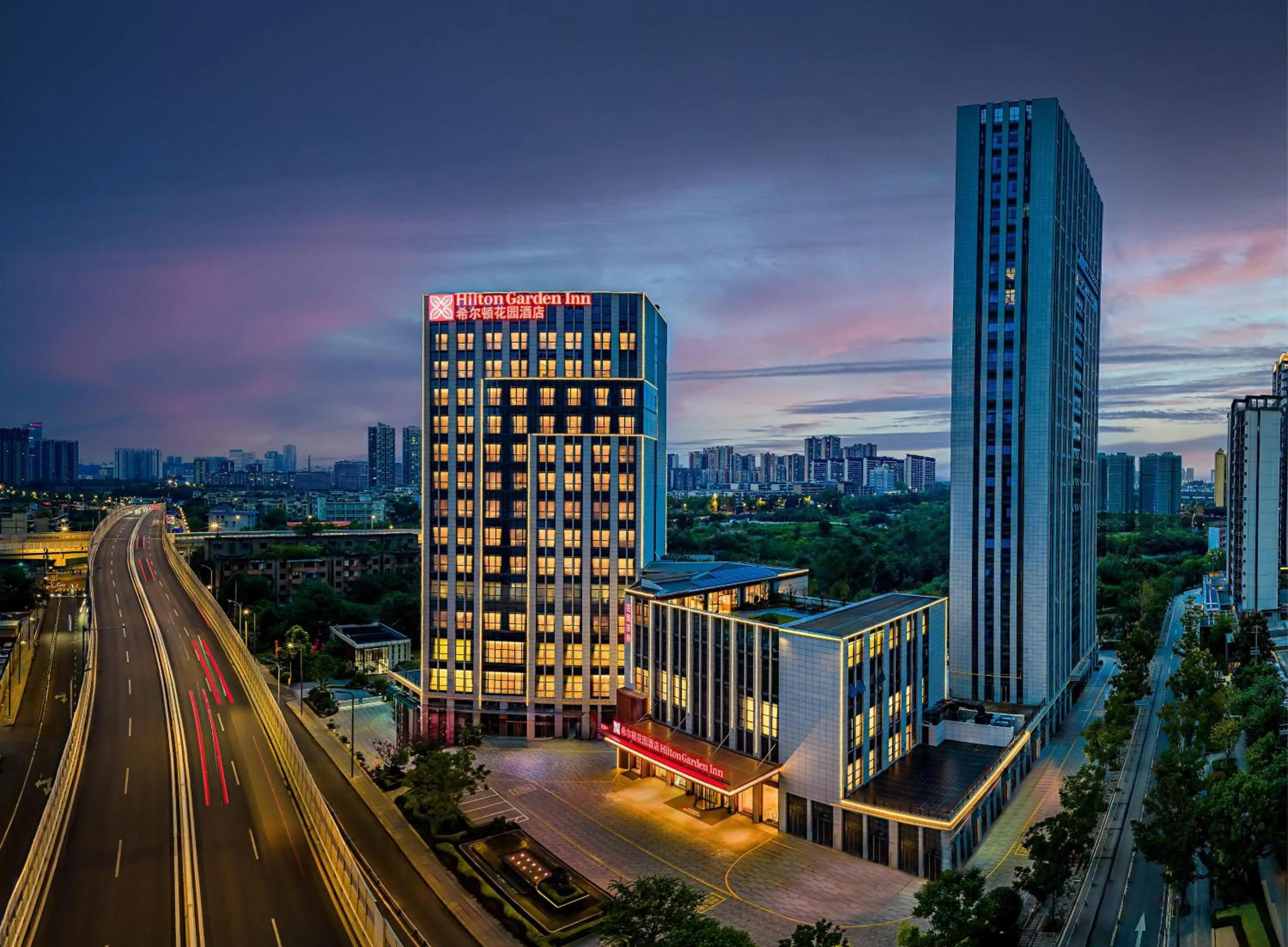 Property building in Hilton Garden Inn Chengdu East Railway Station