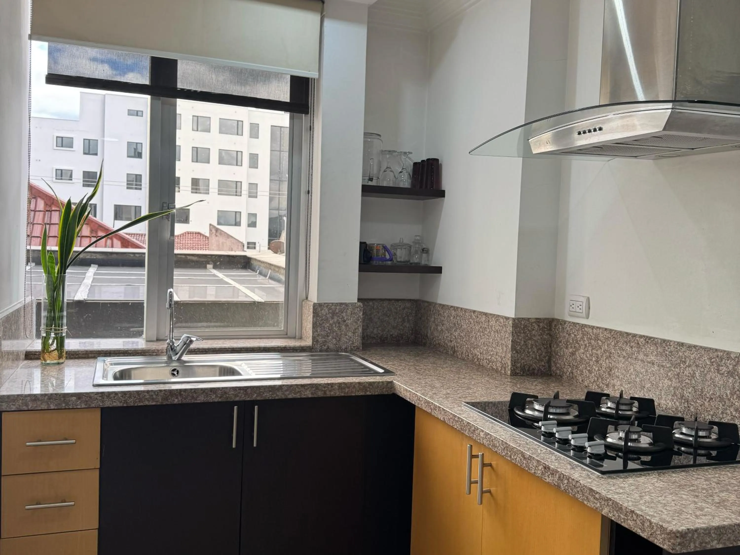 kitchen in Gaviota Apartments & Suites