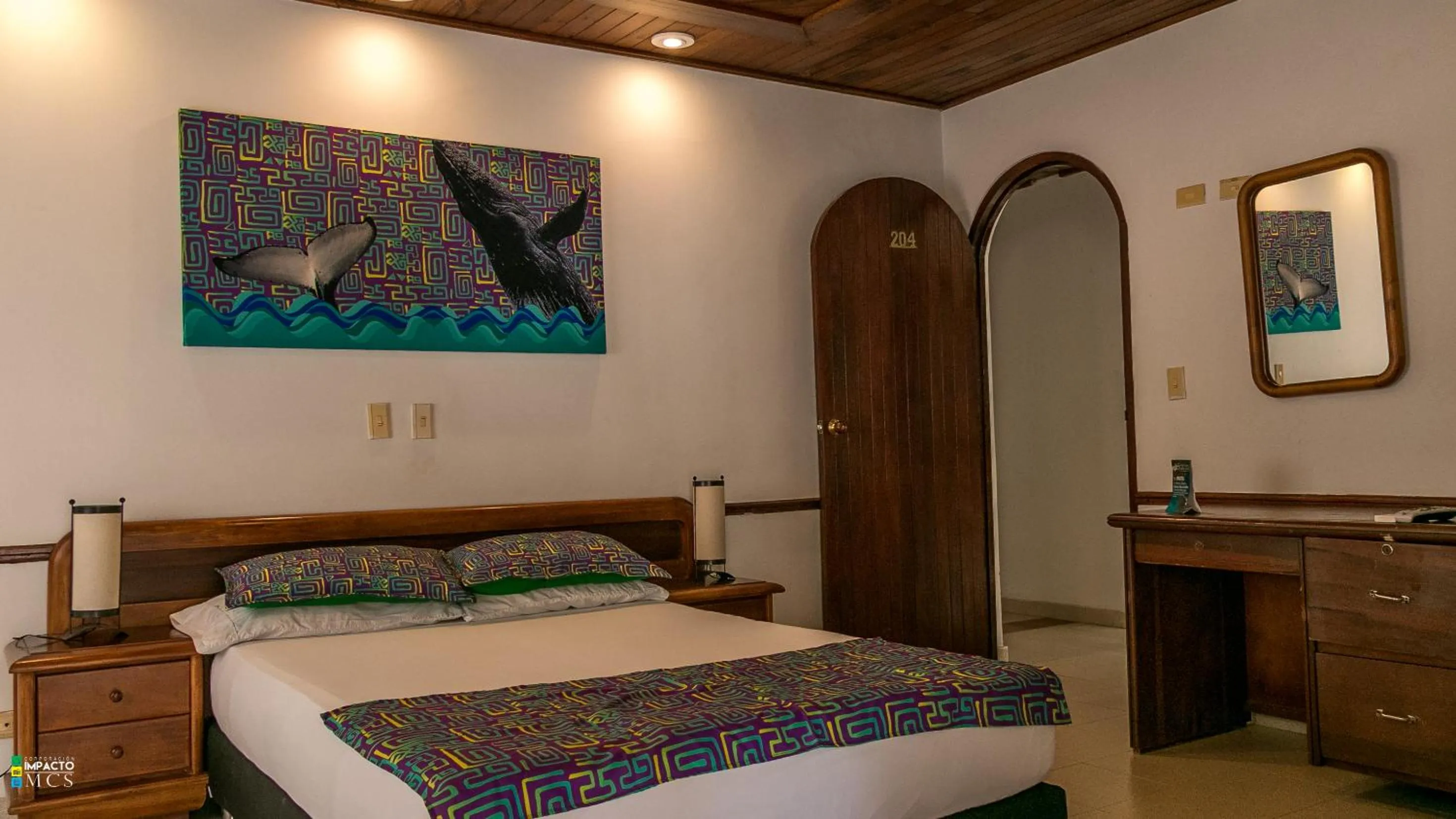 Decorative detail, Bed in Hotel Costa Choco