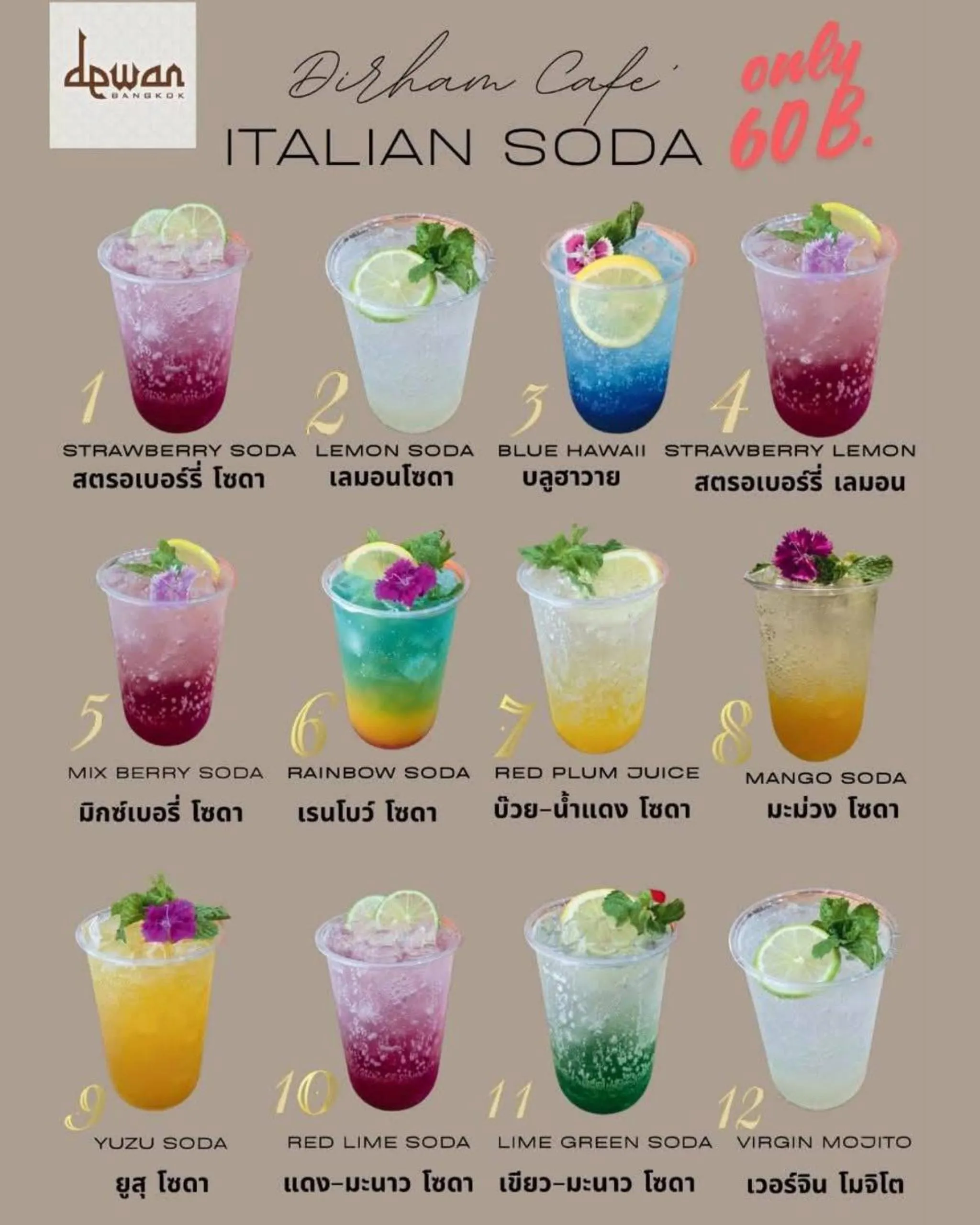 Food and drinks in Dewan Bangkok