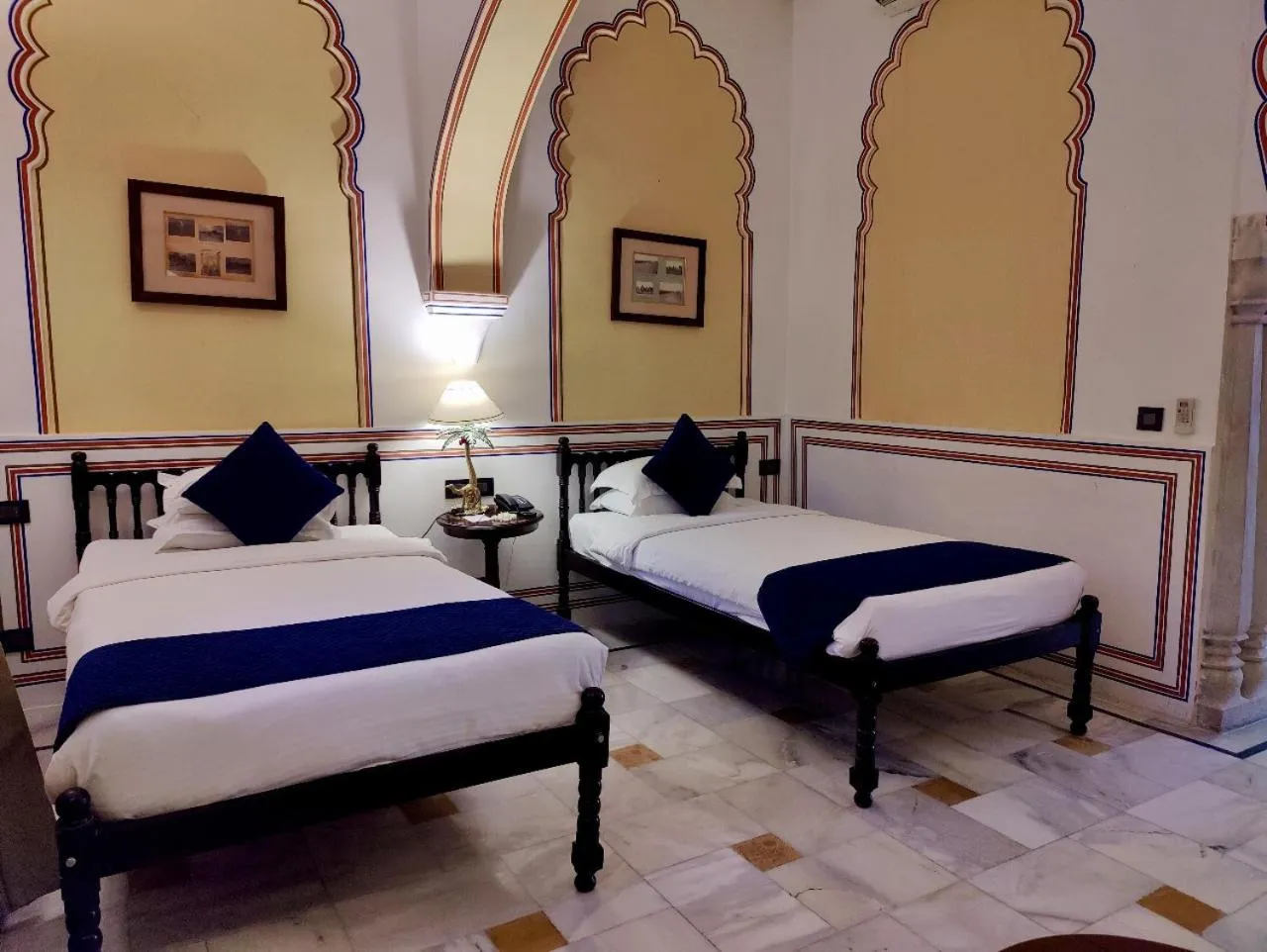 Photo of the whole room, Bed in Hotel Narain Niwas Palace