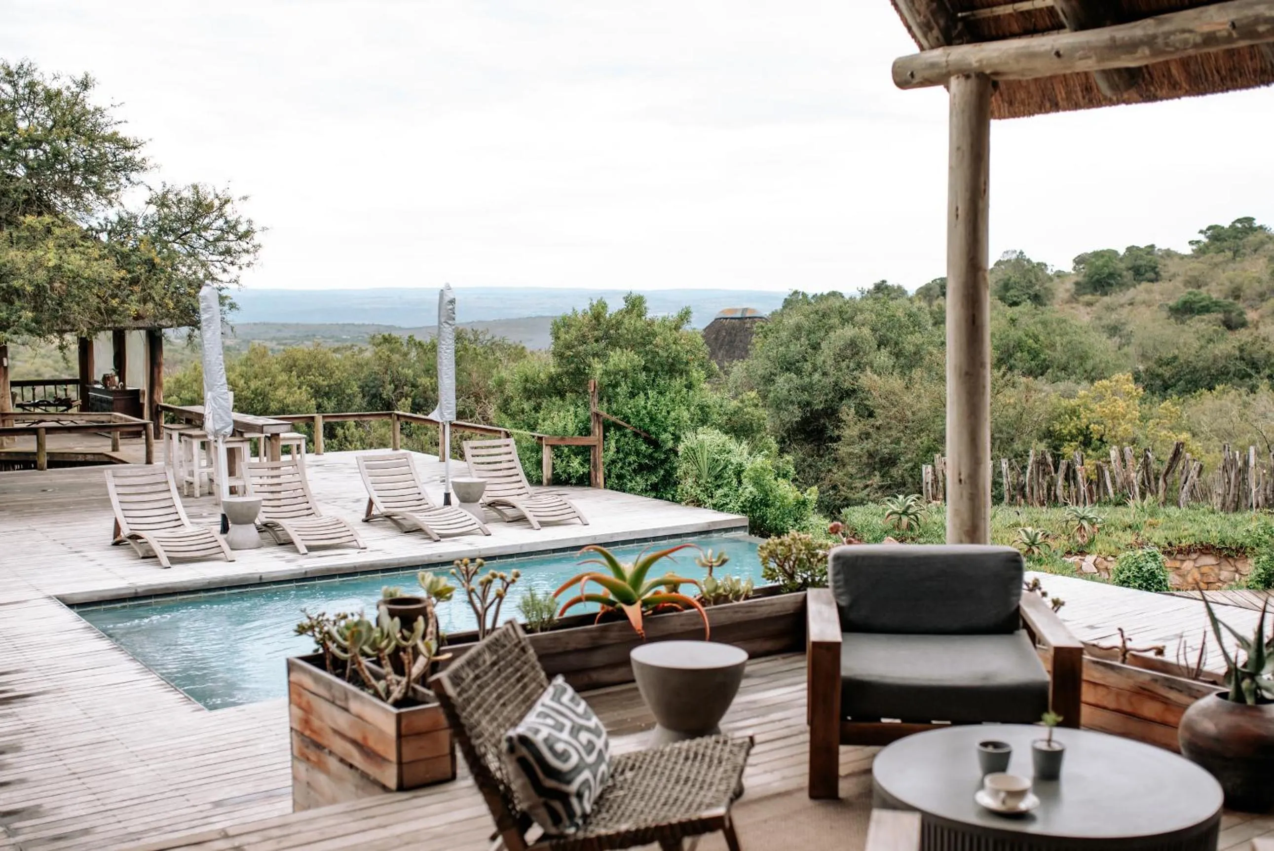 Patio in Bukela Game Lodge - Amakhala Game Reserve