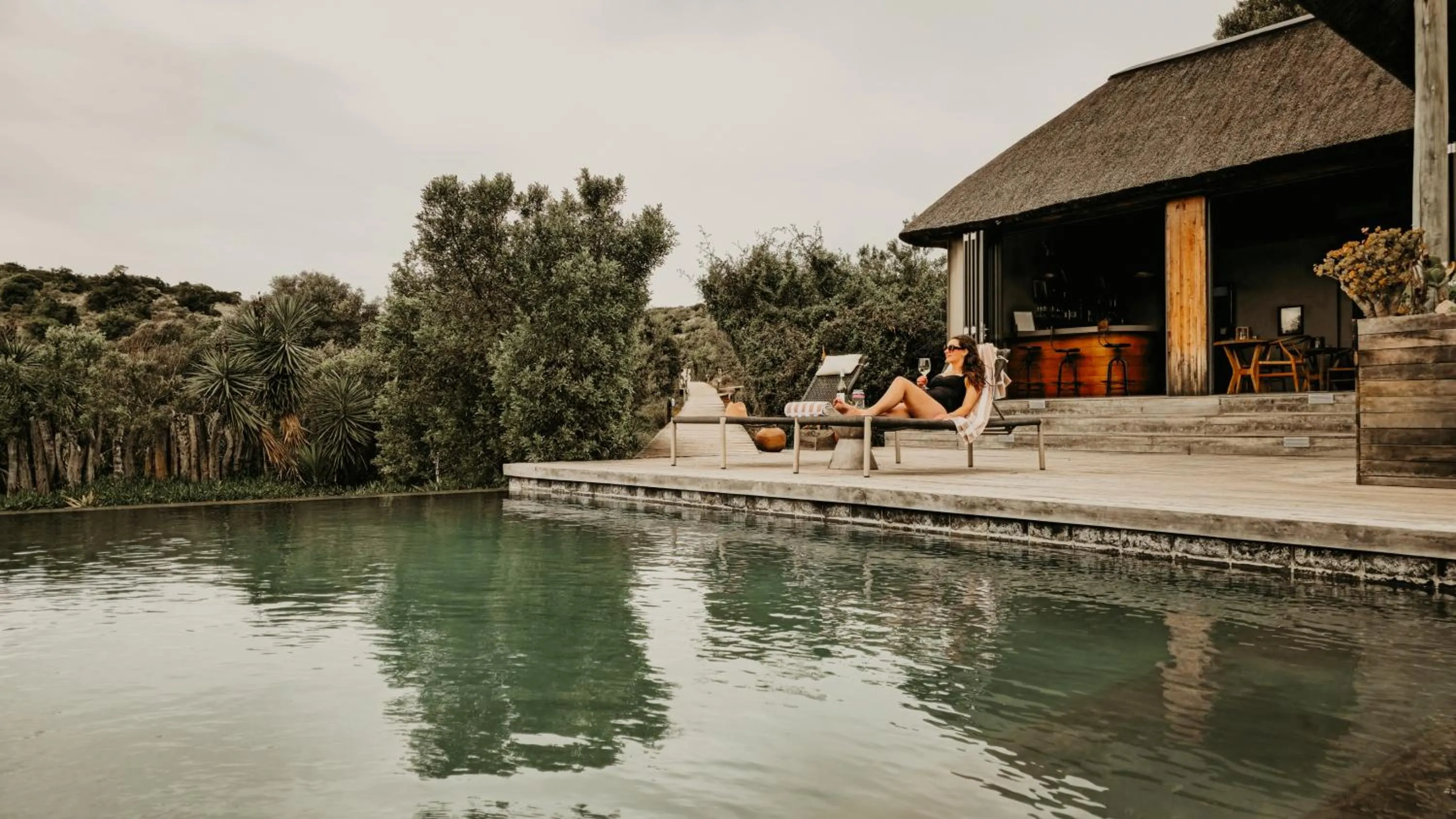Pool view in Bukela Game Lodge - Amakhala Game Reserve