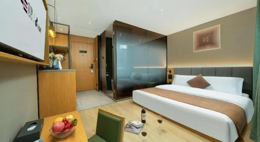 Bed in Yi Zhi Hotel -Beijing Road subway station, Dafo Temple, Guangzhou