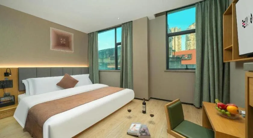 Bed in Yi Zhi Hotel -Beijing Road subway station, Dafo Temple, Guangzhou