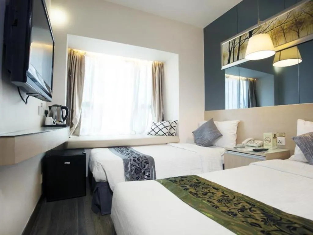 Bed in M1 Yau Ma Tei Hotel