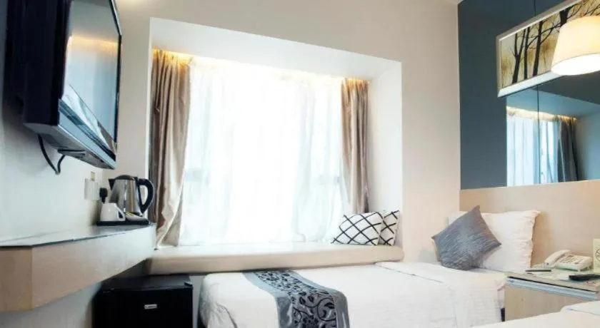 Bed in M1 Yau Ma Tei Hotel