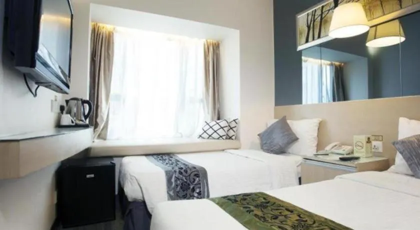 Bed in M1 Yau Ma Tei Hotel