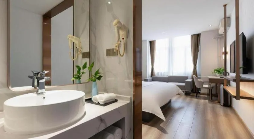 Bed in Jinjiang Inn Tianjin Konggang Branch