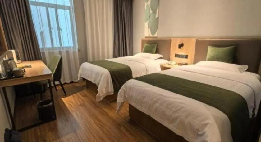 Bed in GreenTree Inn Express Hefei Yaohai Wanda Minghuang Road