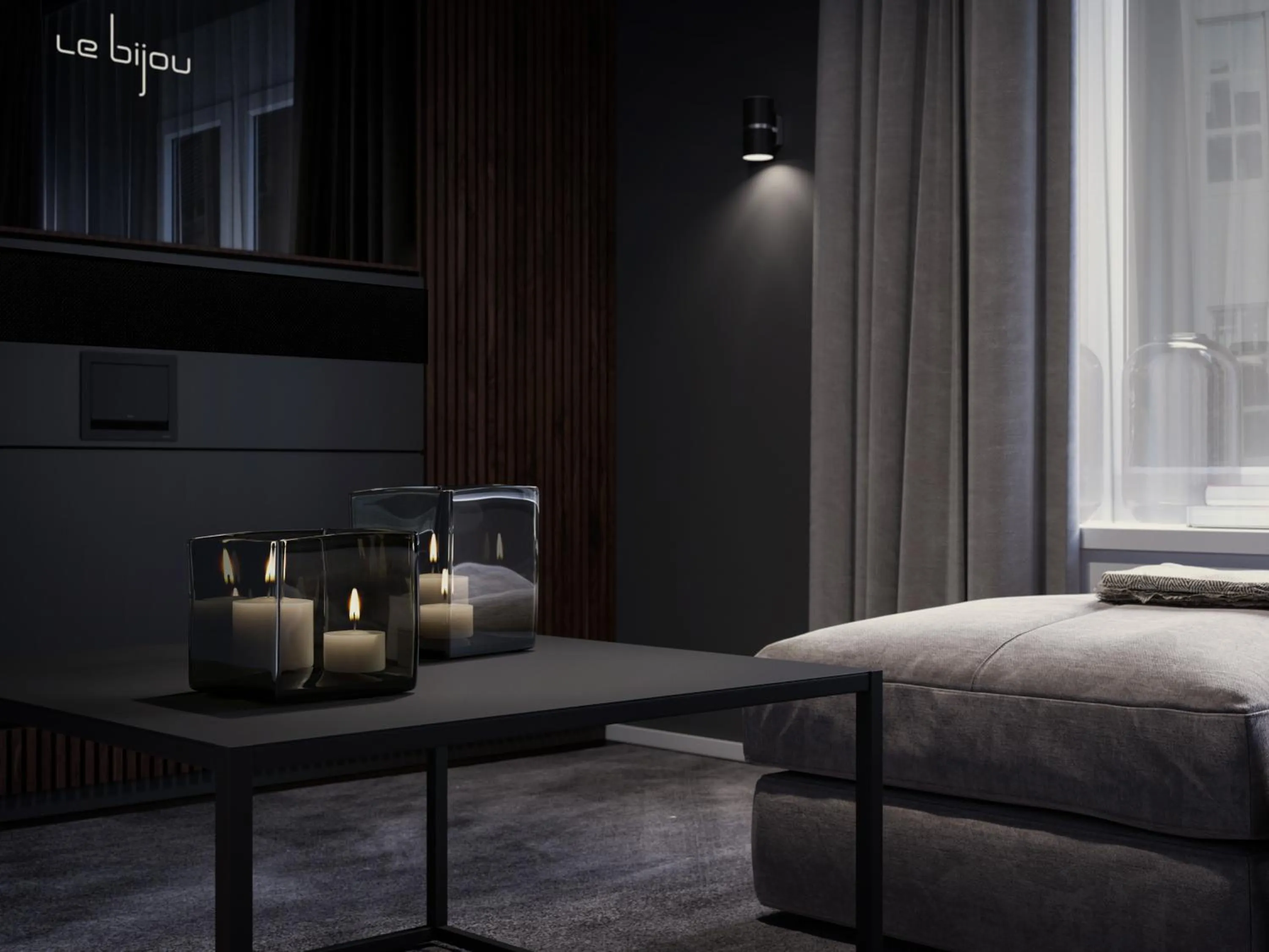 Living room, Bed in Le Bijou Lintheschergasse / Zurich HB