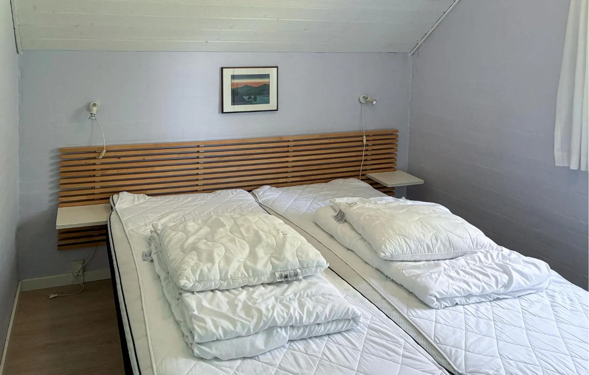 Bed in Lovely Home In Væggerløse With Sauna
