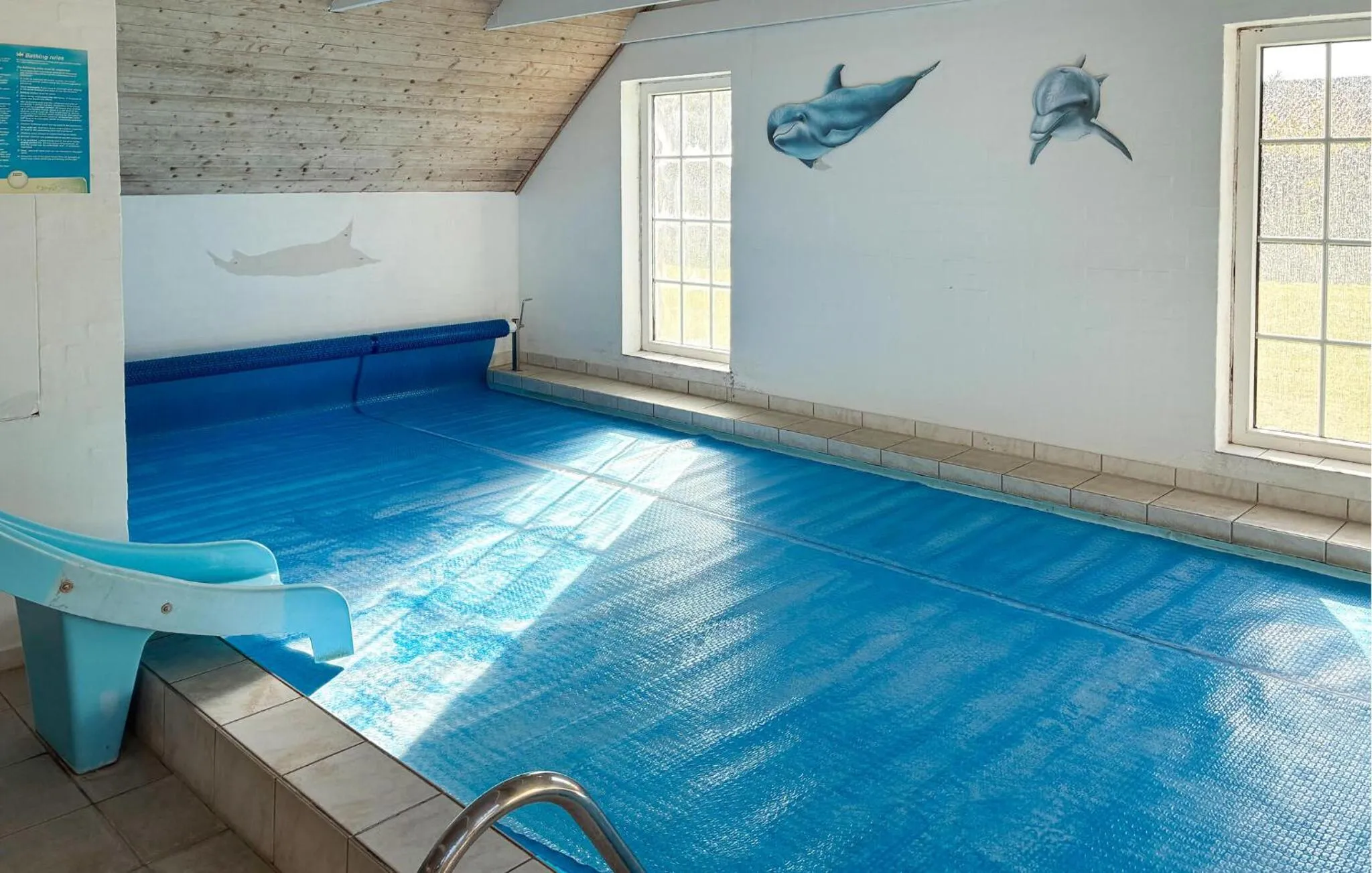 Swimming pool in Lovely Home In Væggerløse With Sauna