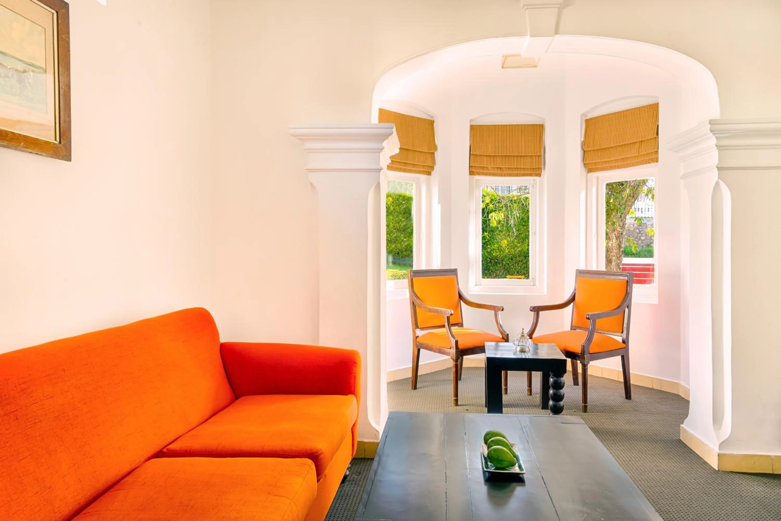 Seating area in Xavier's Cottage