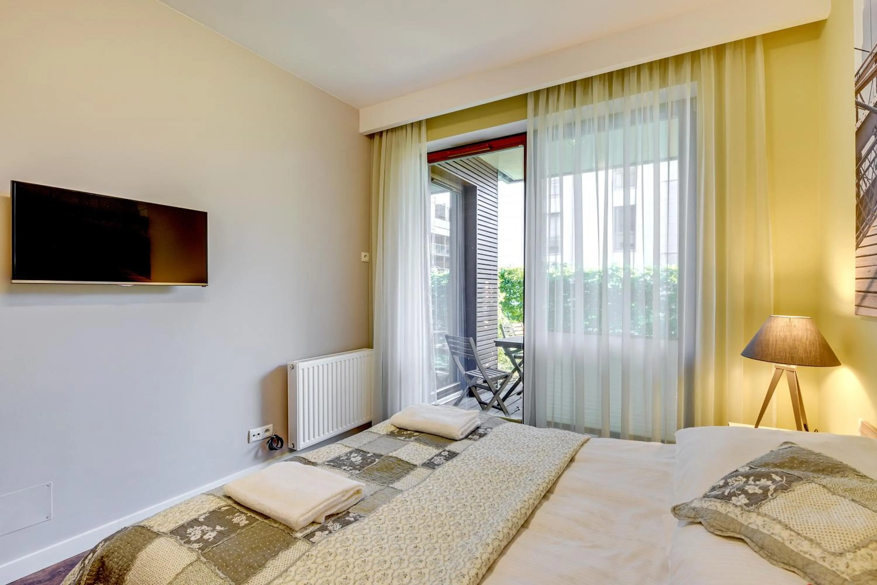 TV and multimedia, Bed in Apartament La Vita Nadmorski
