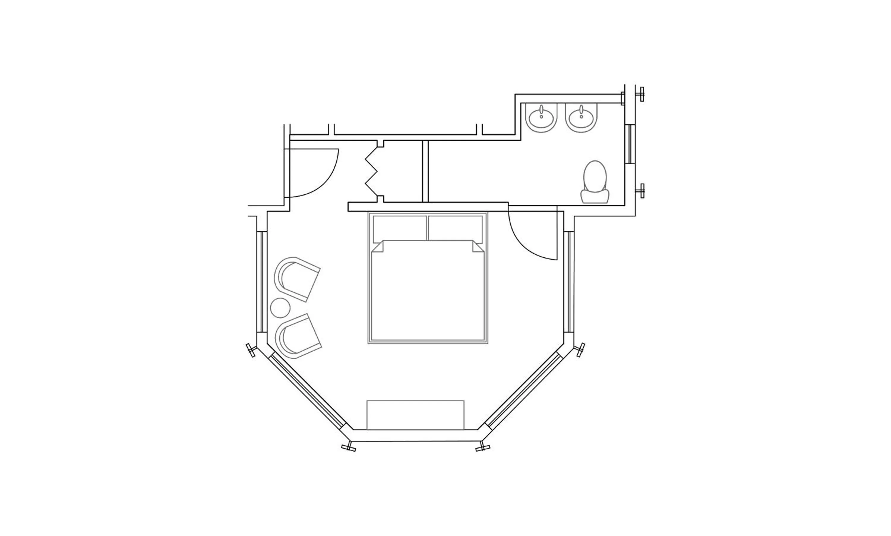 Floor plan in Field Guide Lodge