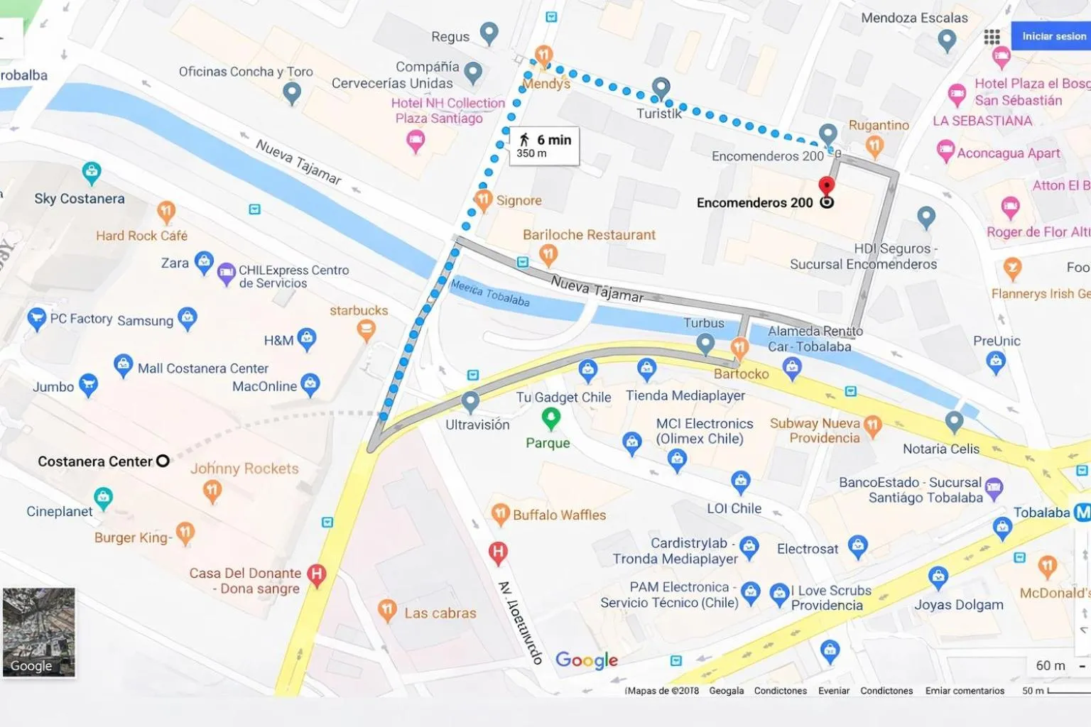 Location in Apartamentos Costanera Centre