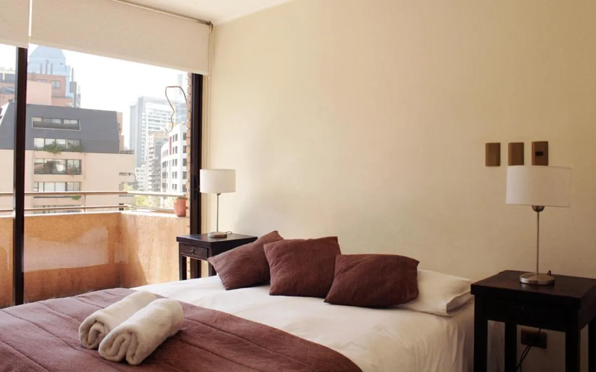 Bedroom, Bed in Apartamentos Costanera Centre