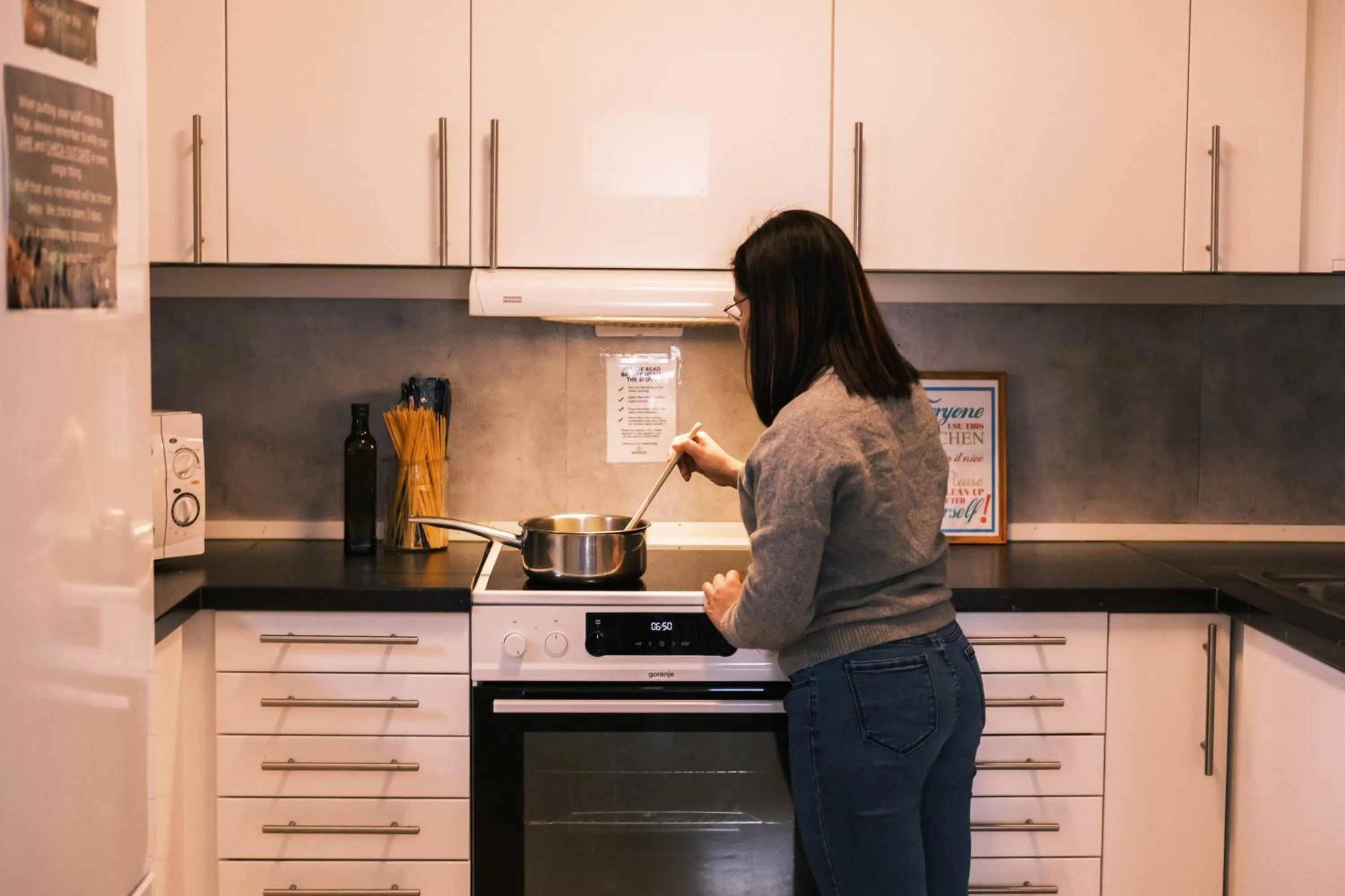 Communal kitchen in Gjestehuset 102