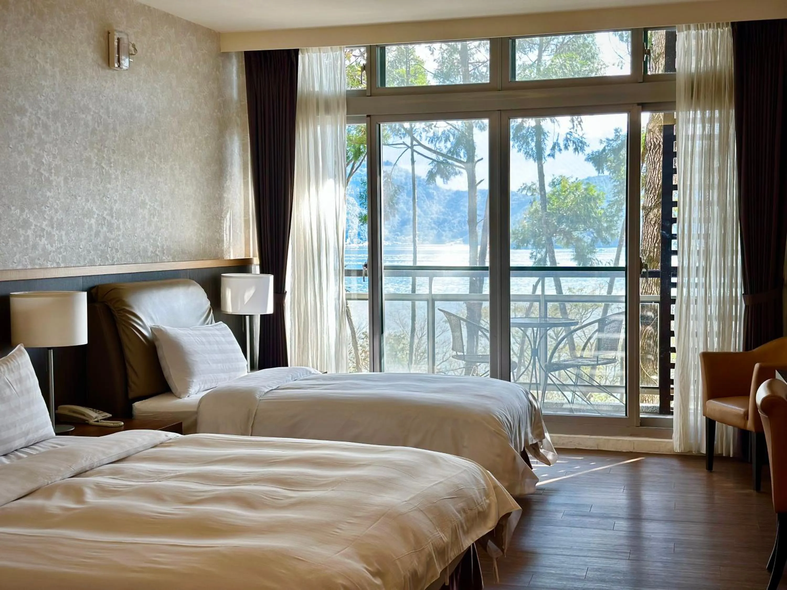 Bed in Sun Moon Lake Bamboo Rock Garden