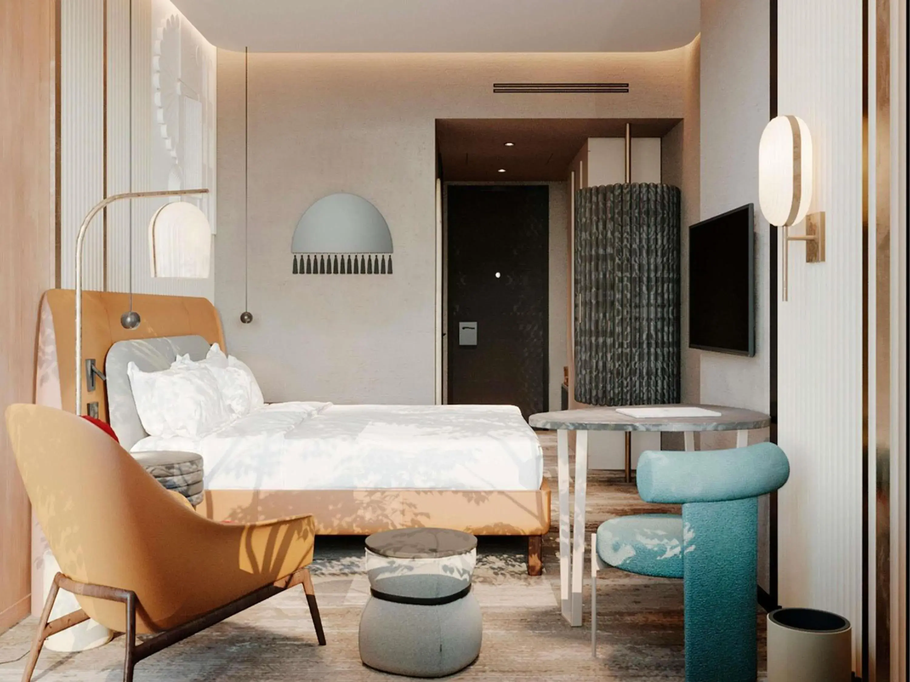 Superior Room with One King-size Bed and Balcony in Mövenpick Yerevan Superior Room with One King-size Bed and Balcony in Mövenpick Yerevan