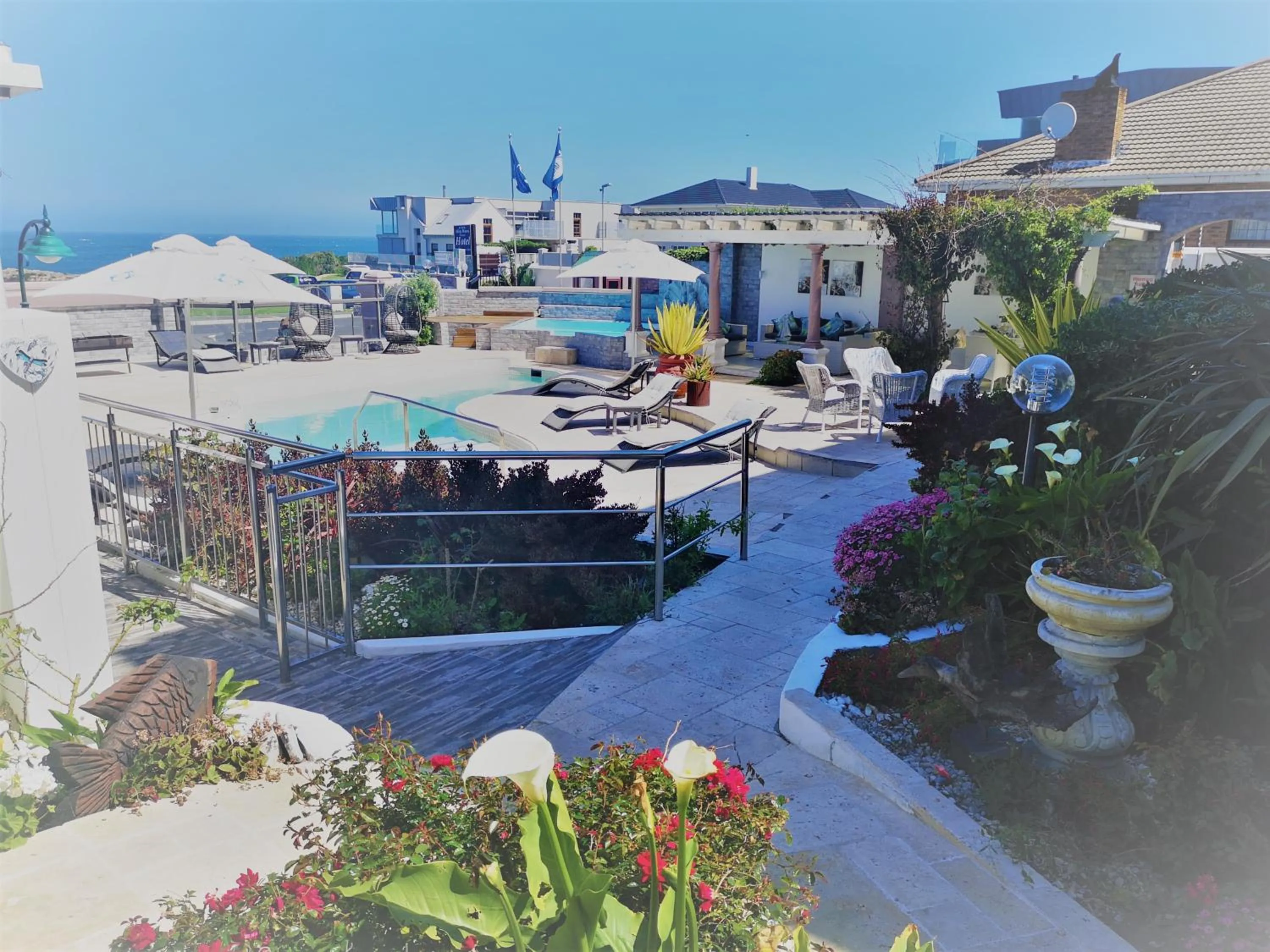 Pool view in Misty Waves Boutique Hotel